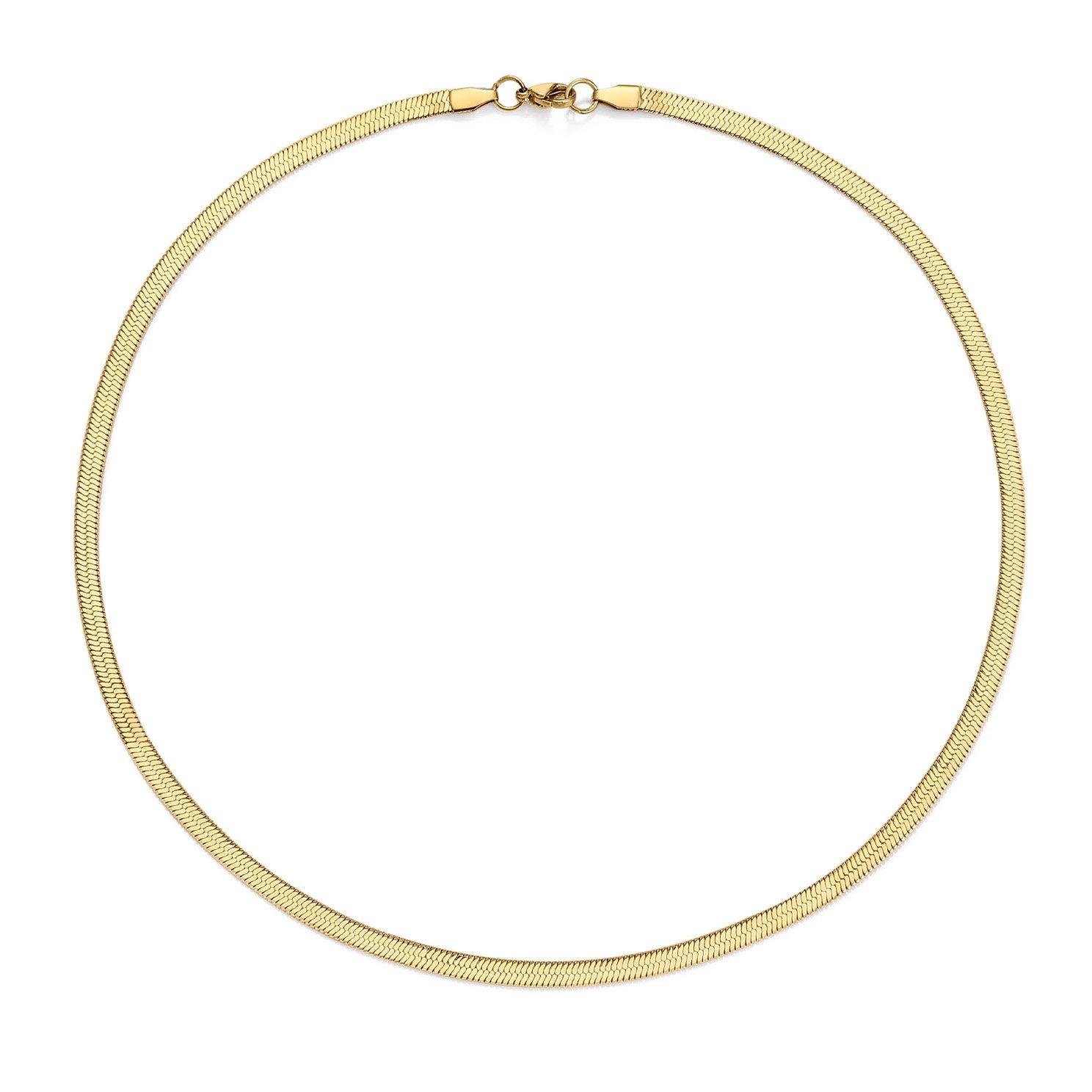 D.LOUISE 14ct Yellow Gold PVD Snake Chain Necklace