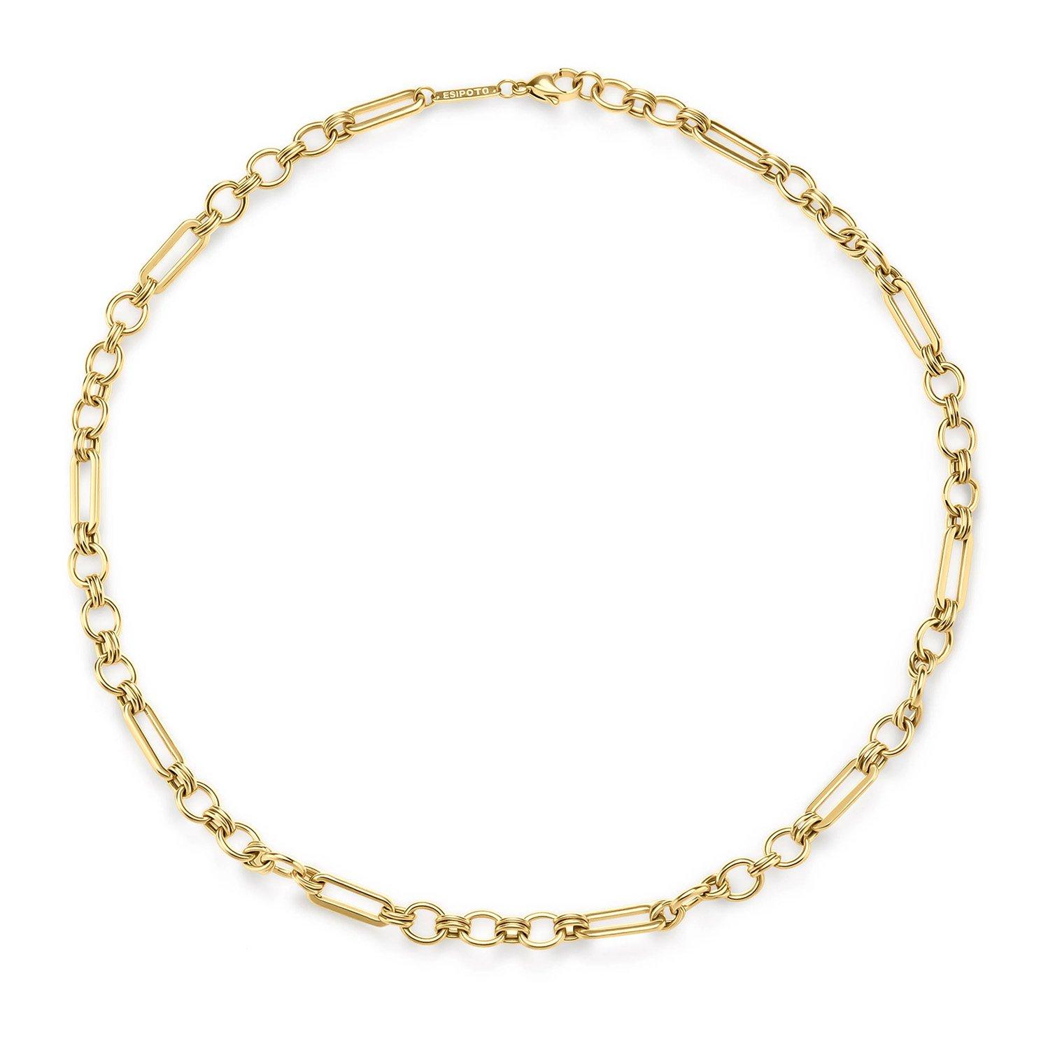 D.LOUISE 14ct Yellow Gold PVD Link Chain Necklace