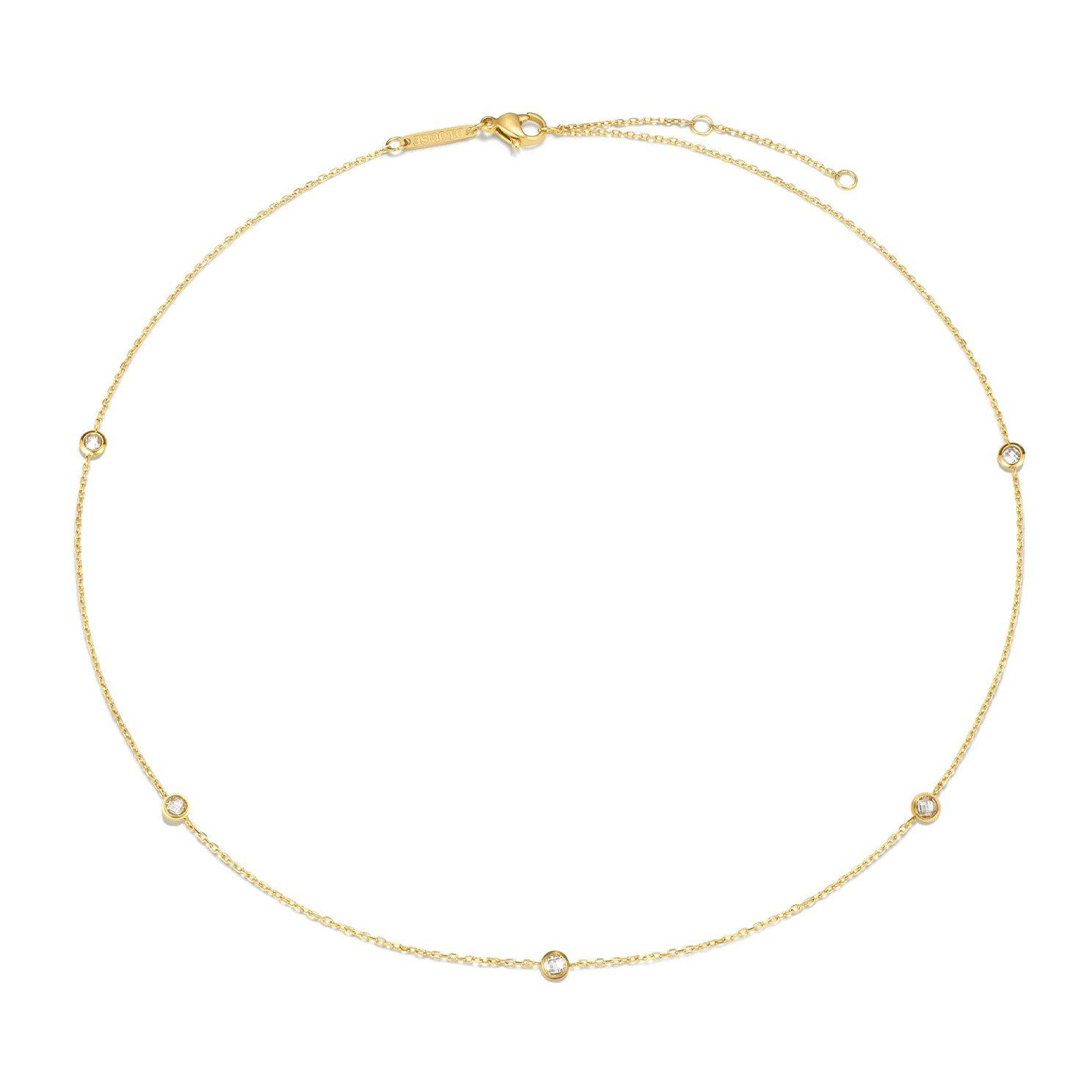 D.LOUISE 14ct Yellow Gold PVD Cubic Zirconia Necklace