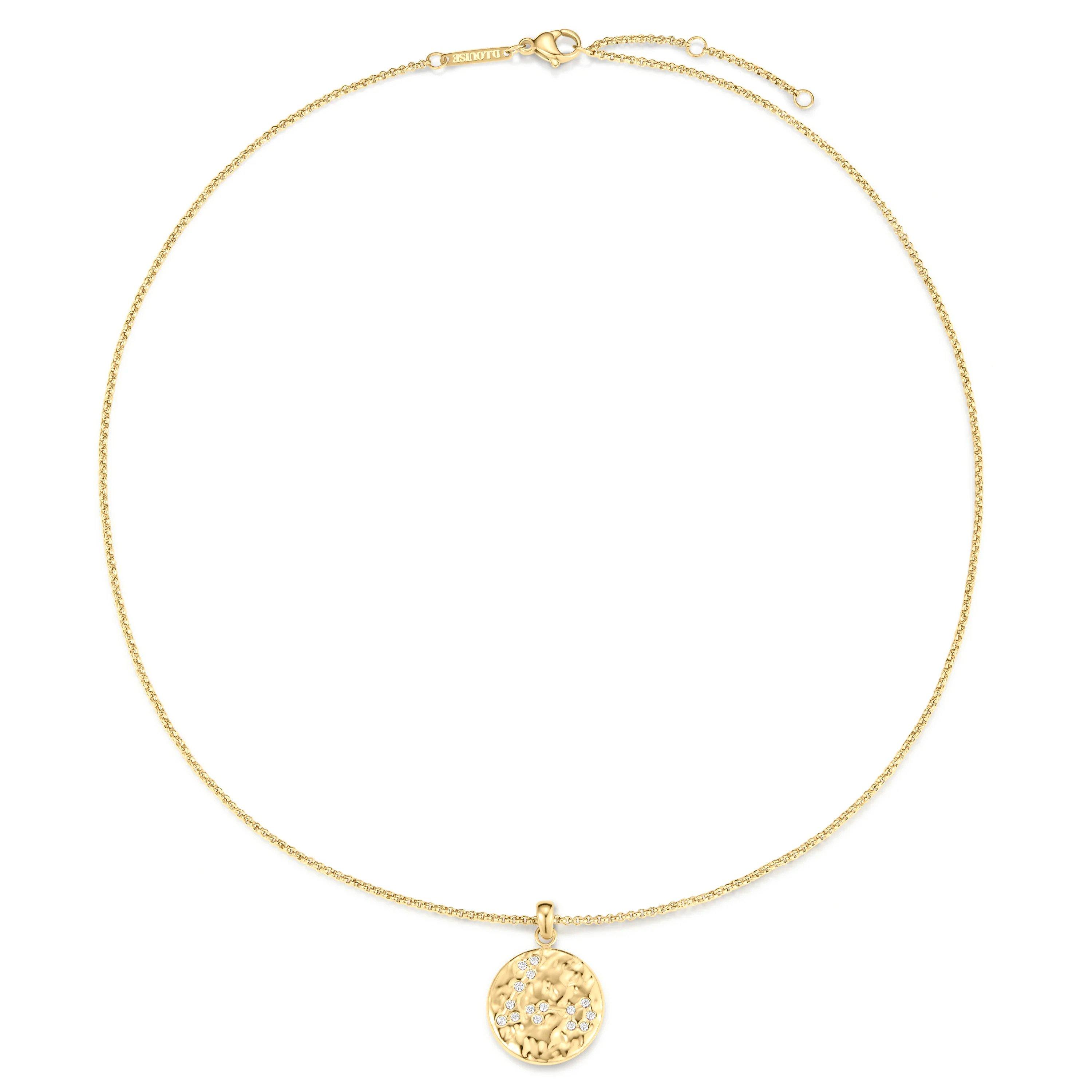 D.LOUISE 14ct Yellow Gold PVD Cubic Zirconia Pisces Pendant