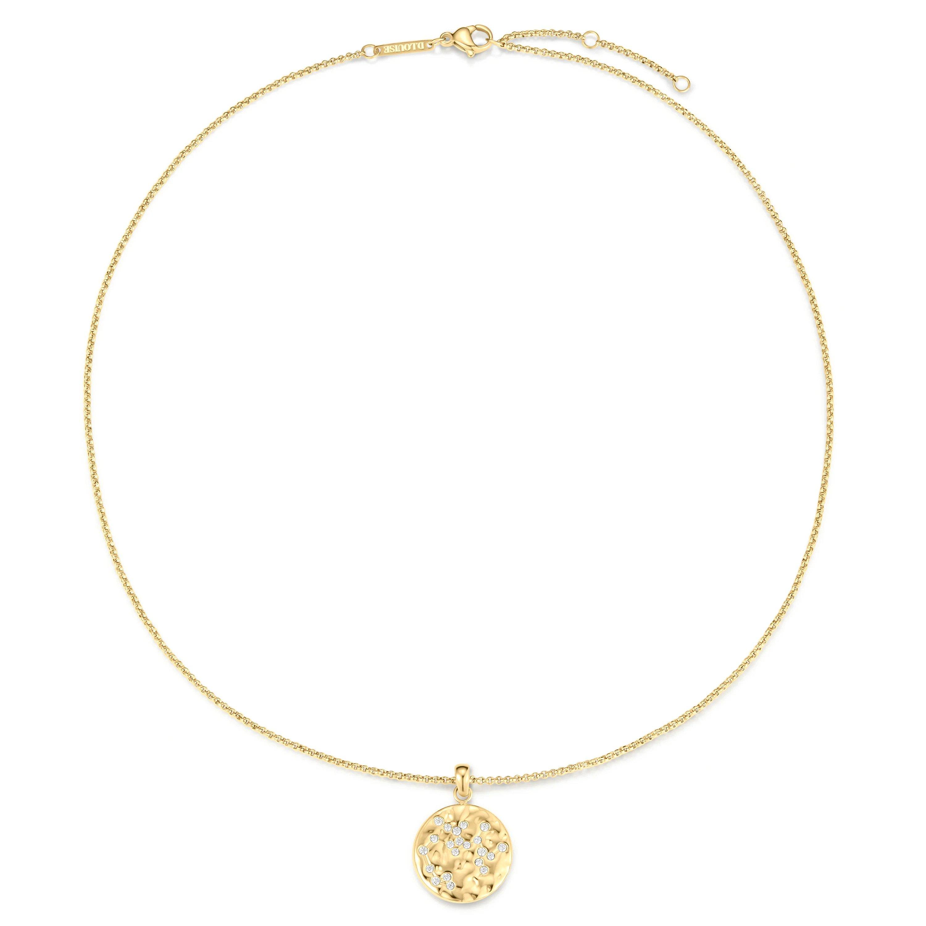D.LOUISE 14ct Yellow Gold PVD Cubic Zirconia Sagittarius Pendant