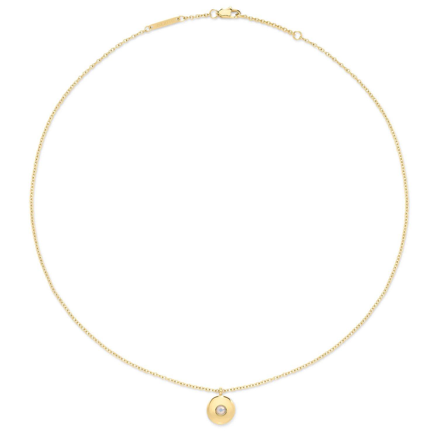D.LOUISE 14ct Yellow Gold PVD Cubic Zirconia June Birthstone Pendant