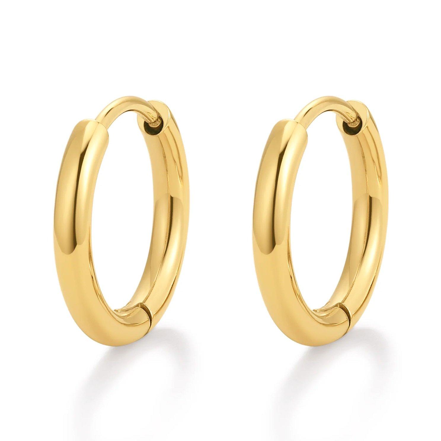 D.LOUISE 14ct Yellow Gold PVD Hoop Earrings
