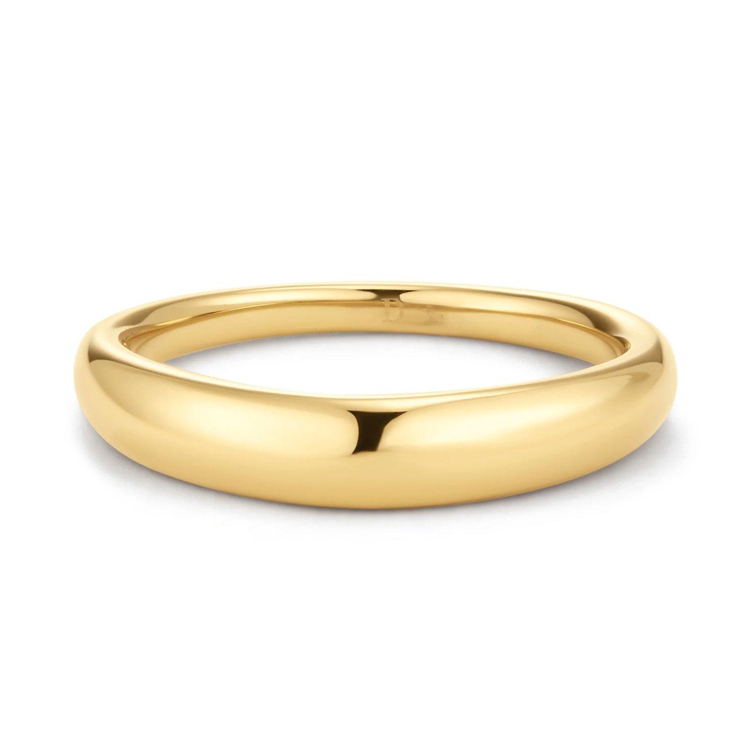 D.LOUISE 14ct Yellow Gold PVD Dome Ring