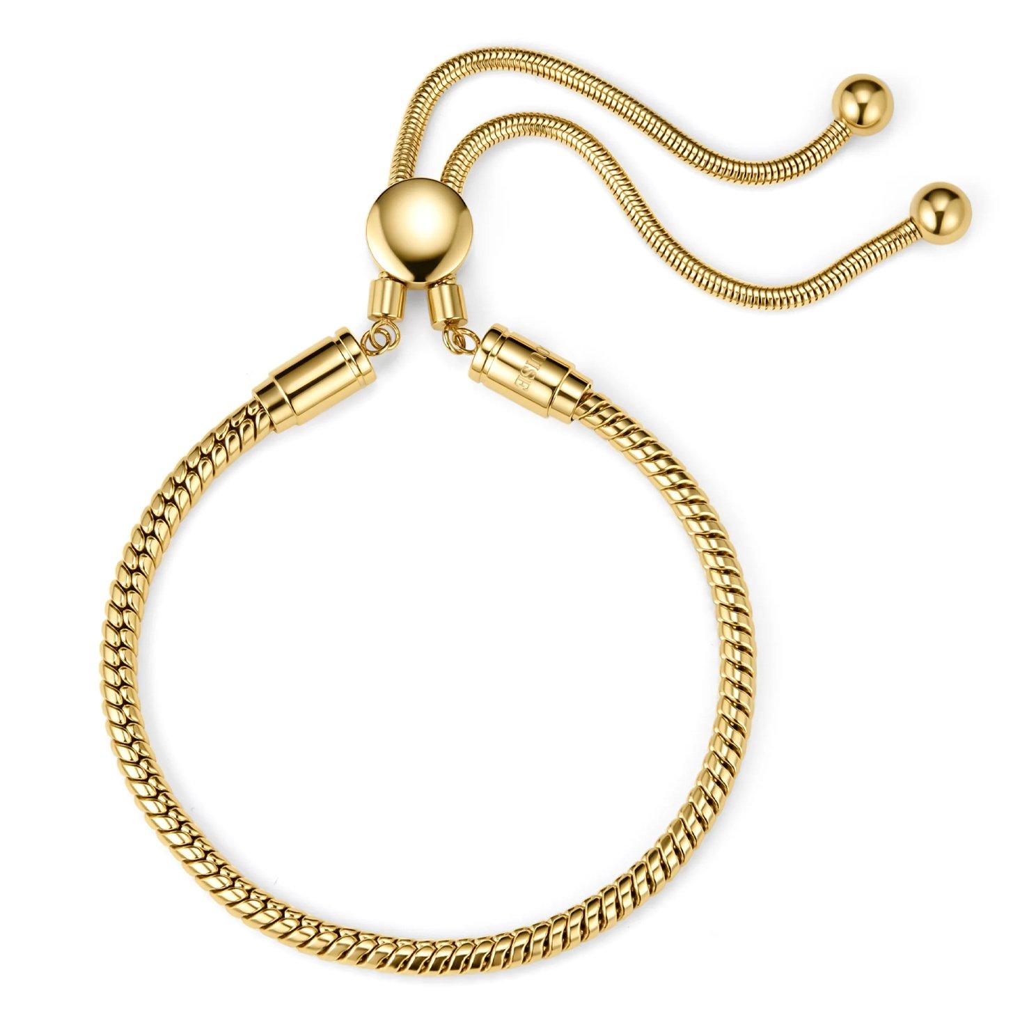 D.LOUISE 14ct Yellow Gold PVD Friendship Bracelet