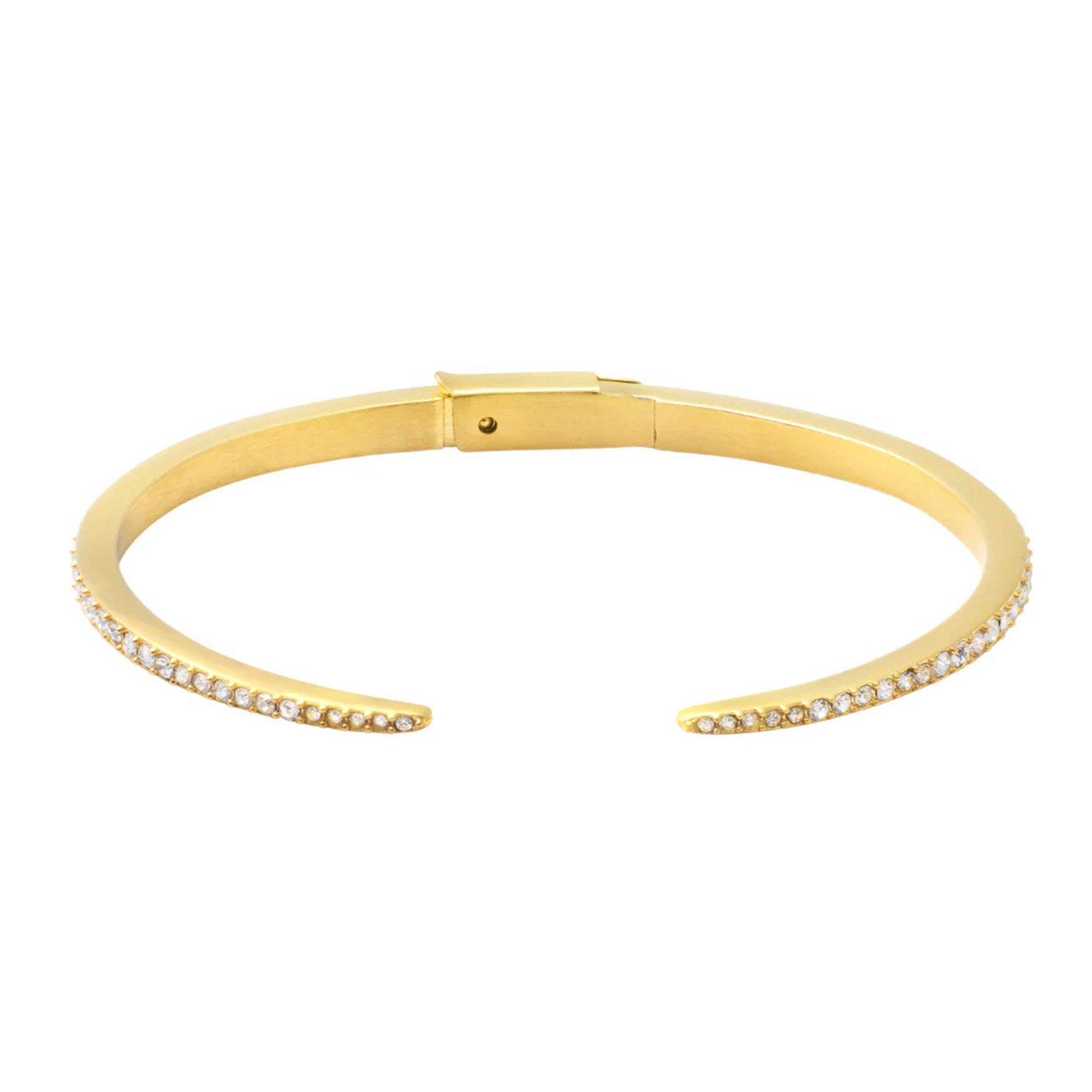 D.LOUISE 14ct Yellow Gold PVD Cubic Zirconia Bangle