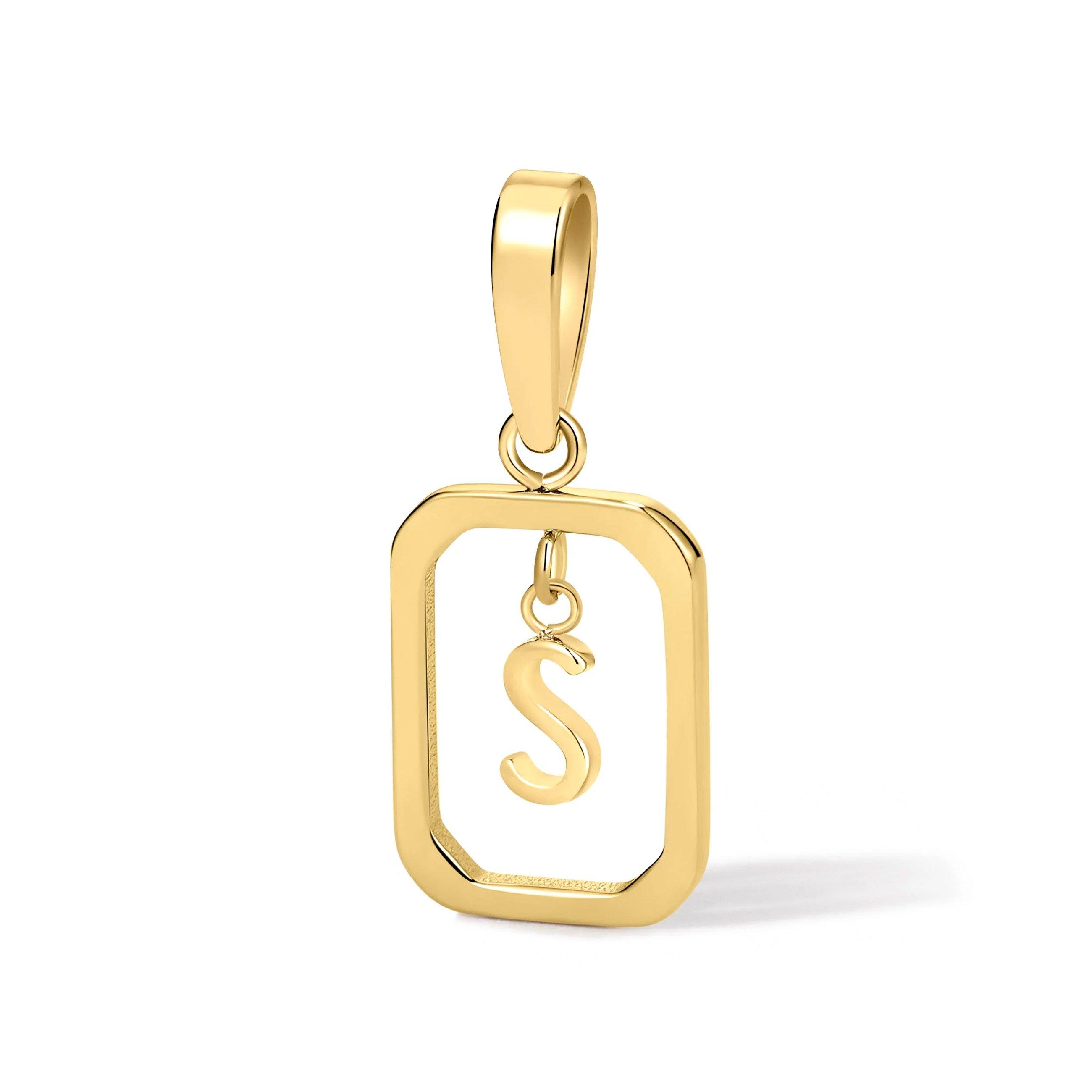 D.LOUISE Chapters 14ct Yellow Gold PVD Initial S Charm