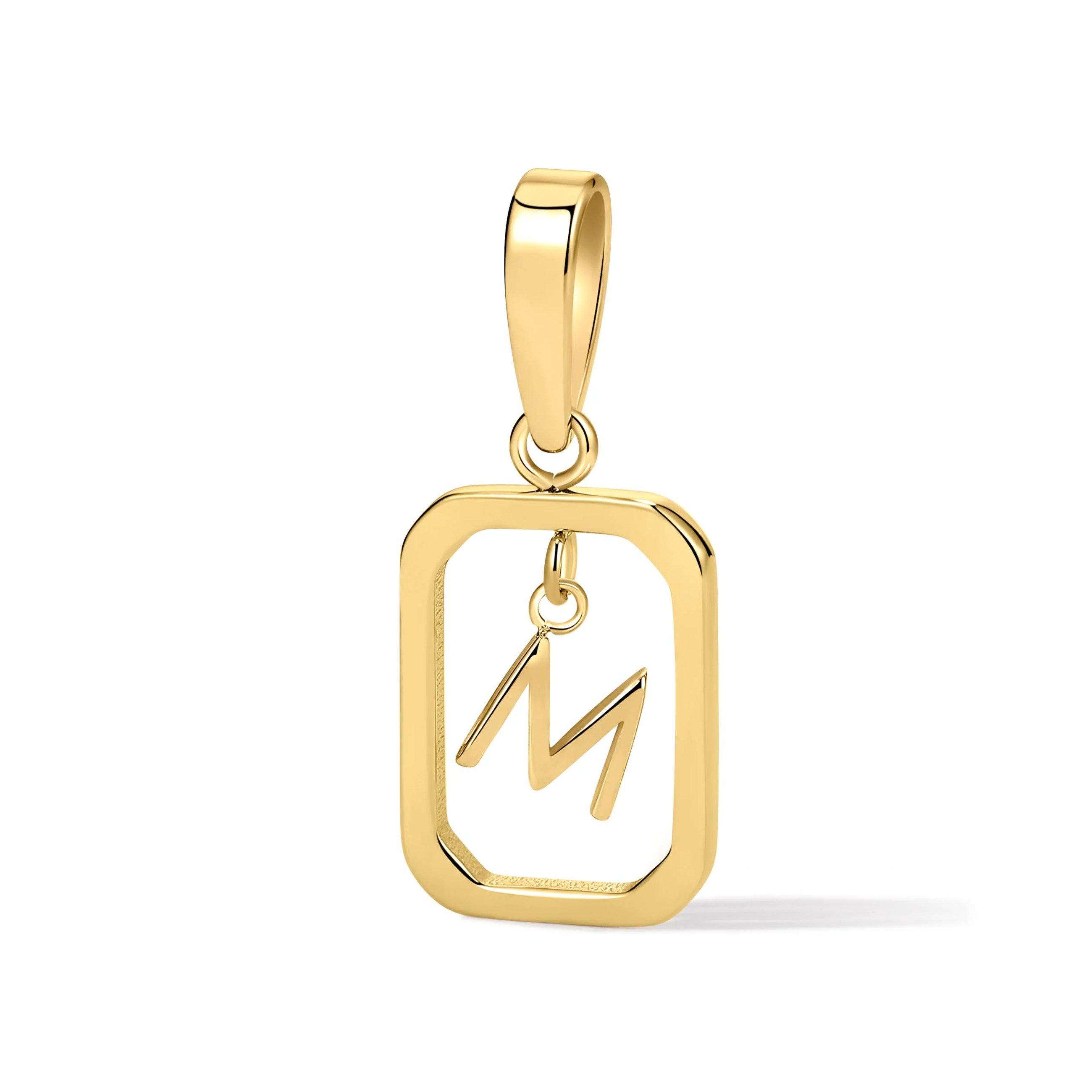 D.LOUISE Chapters 14ct Yellow Gold PVD Initial M Charm