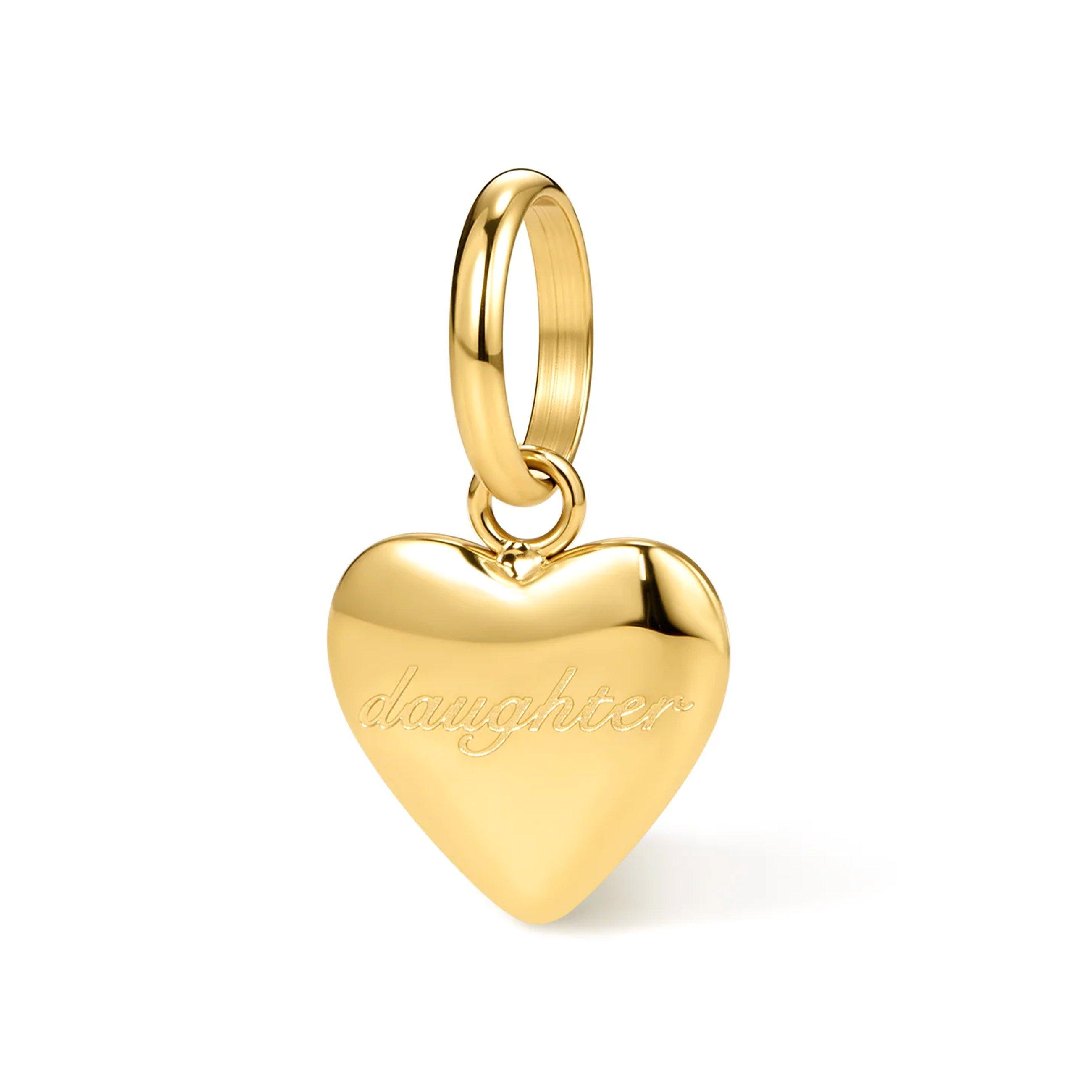 D.LOUISE Chapters 14ct Yellow Gold PVD Daughter Heart Charm