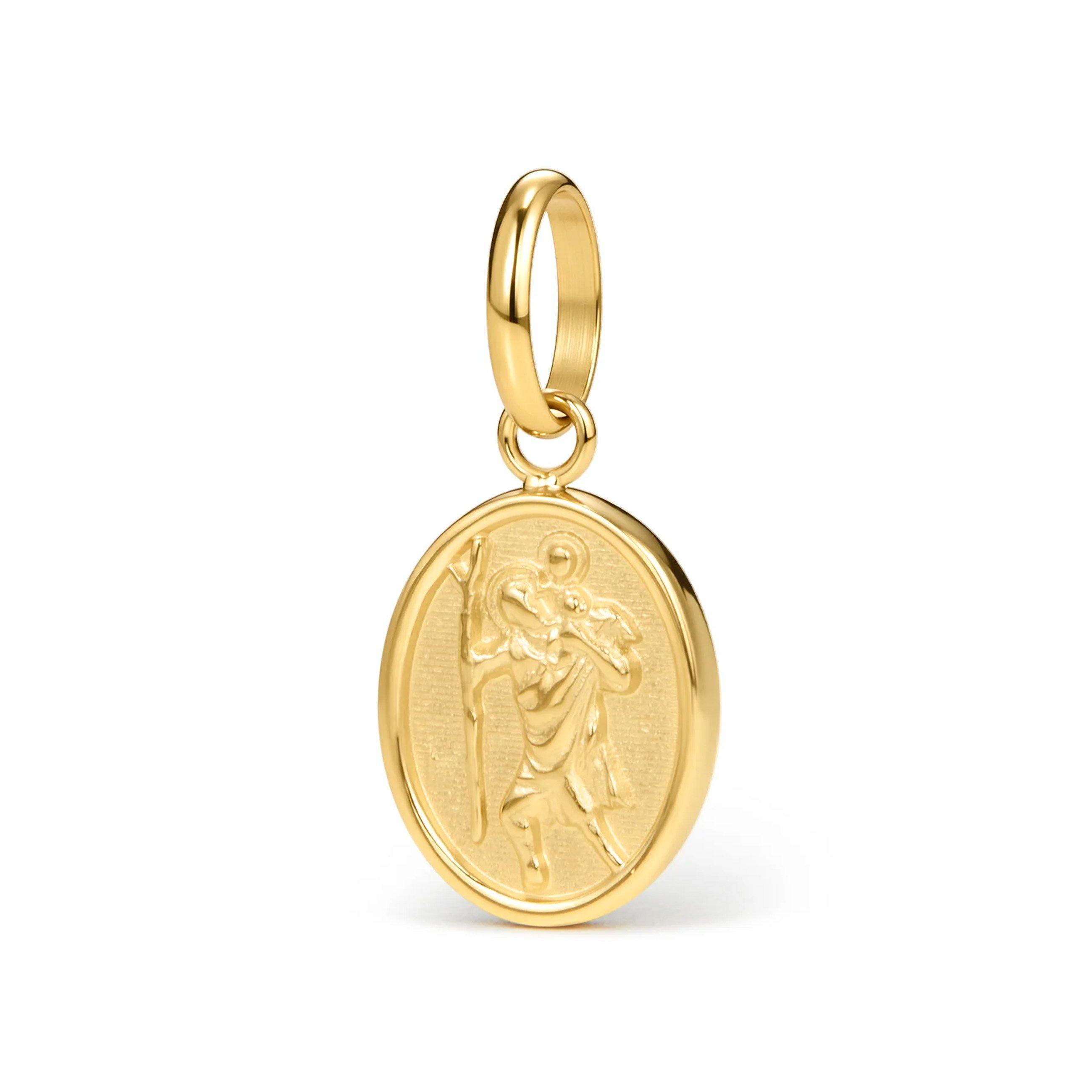 D.LOUISE Chapters 14ct Yellow Gold PVD St Christopher Charm