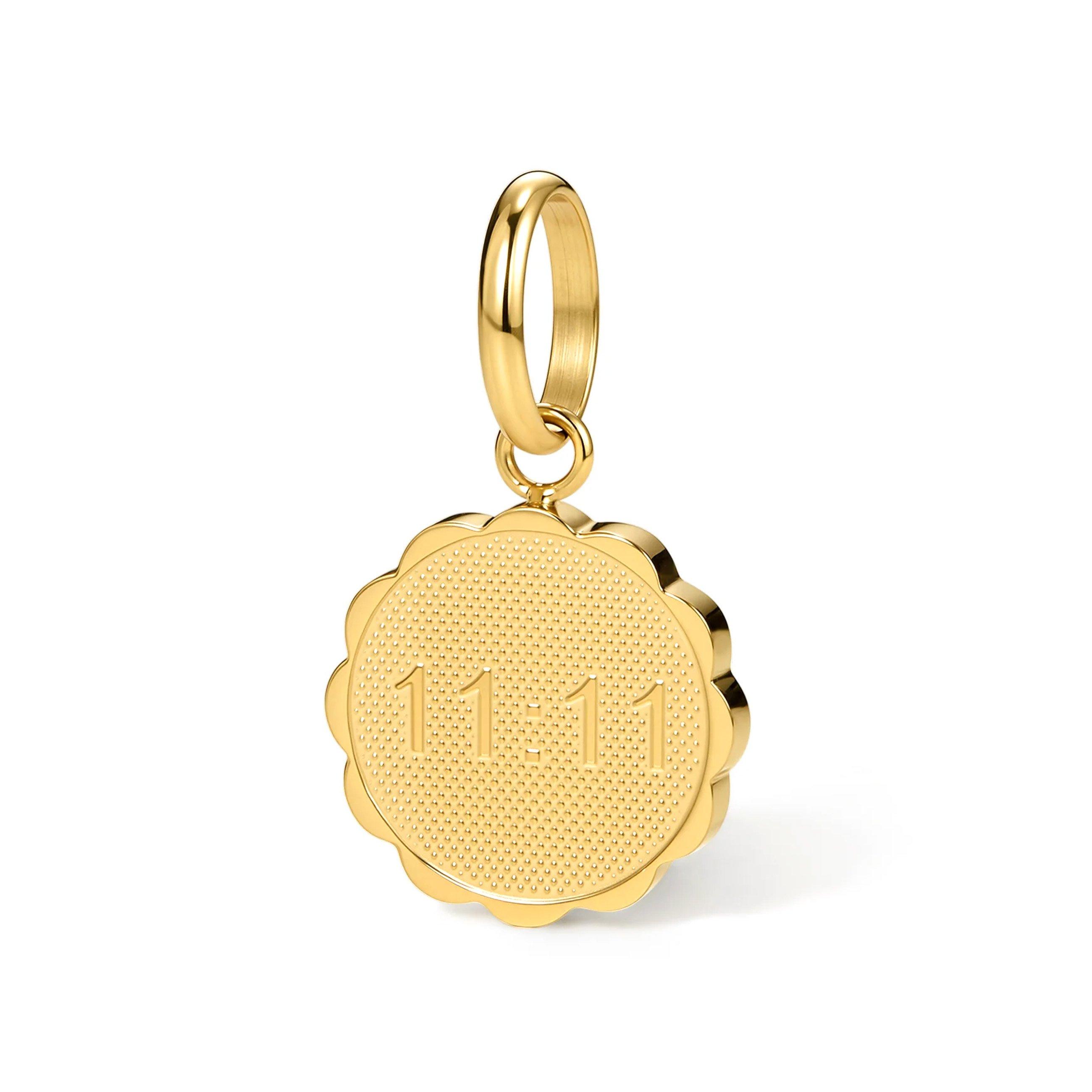D.LOUISE Chapters 14ct Yellow Gold PVD 11:11 Charm