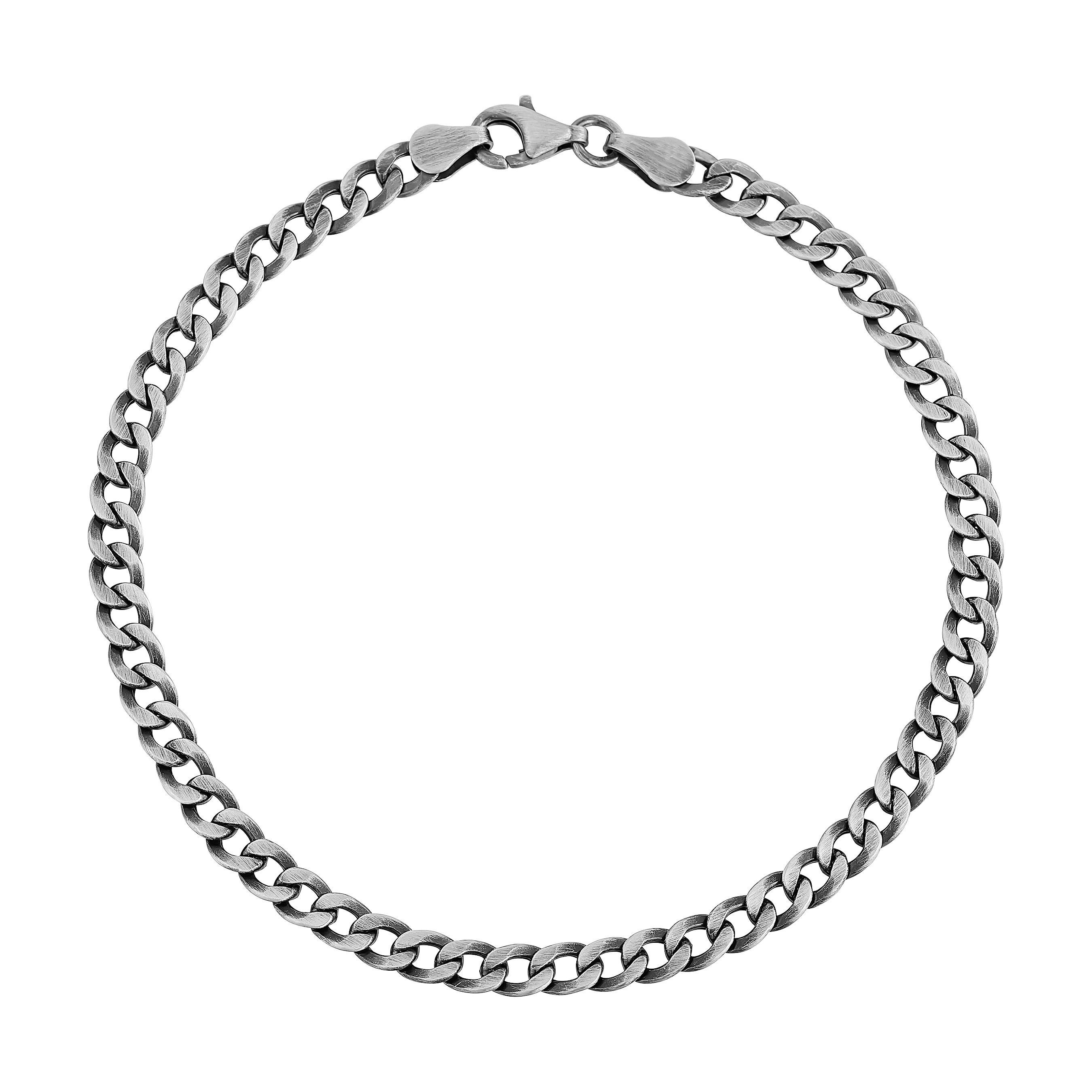 Beaverbrooks Silver 20cm Curb Bracelet