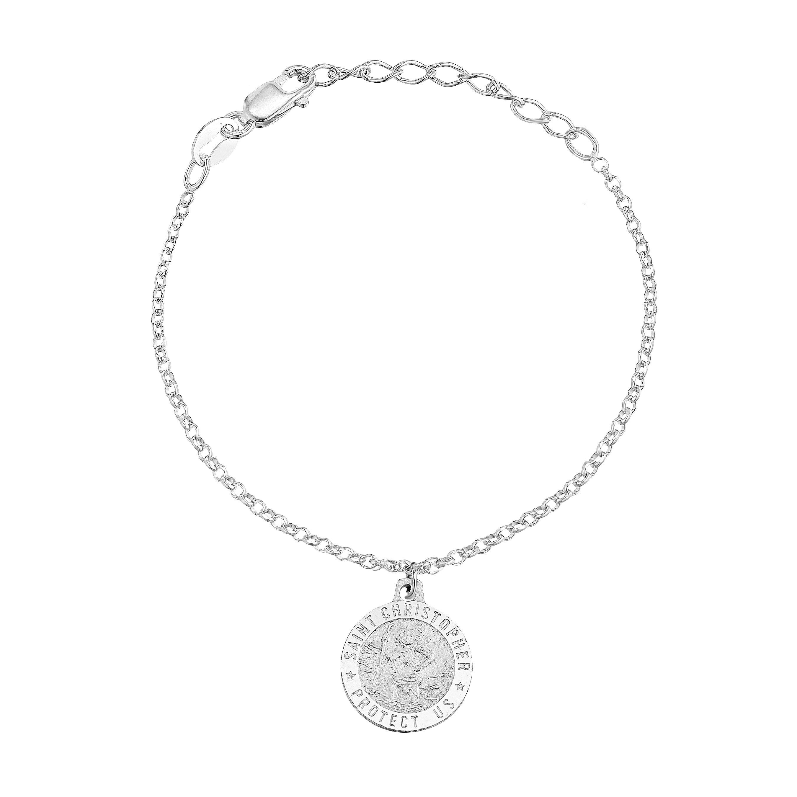 Beaverbrooks Mini B Silver Saint Christopher Bracelet