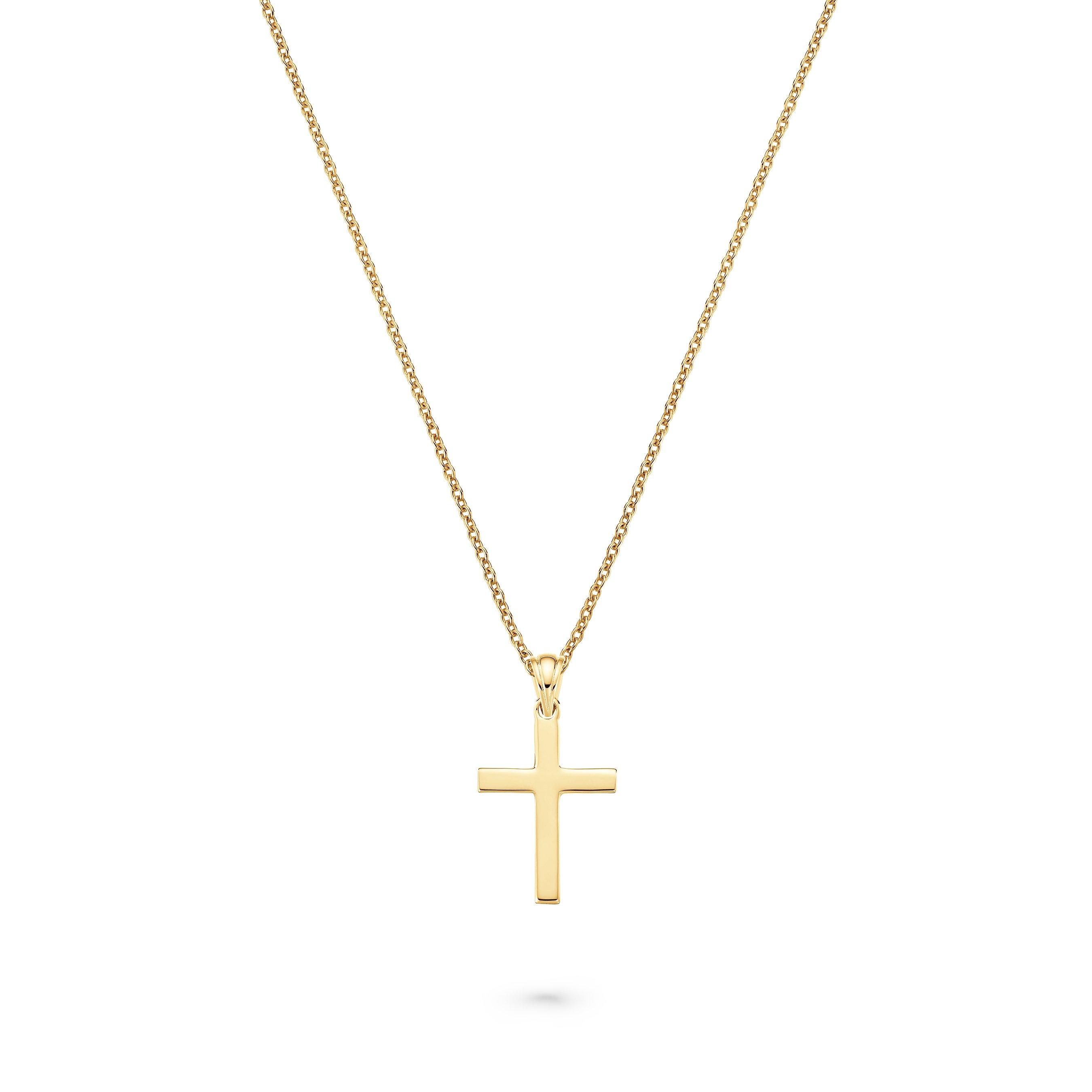 Beaverbrooks Yellow Gold Plated Cross Pendant | 0157616 | Beaverbrooks