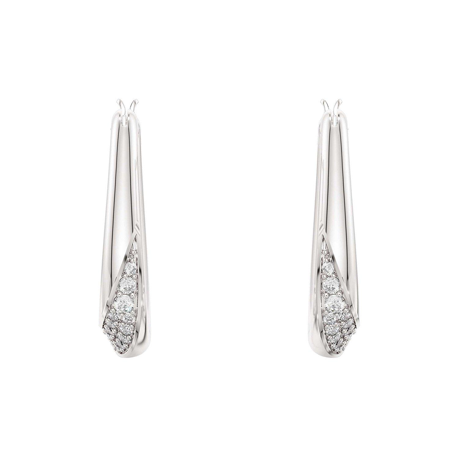 Swarovski Classica Silver Cubic Zirconia Hoop Earrings