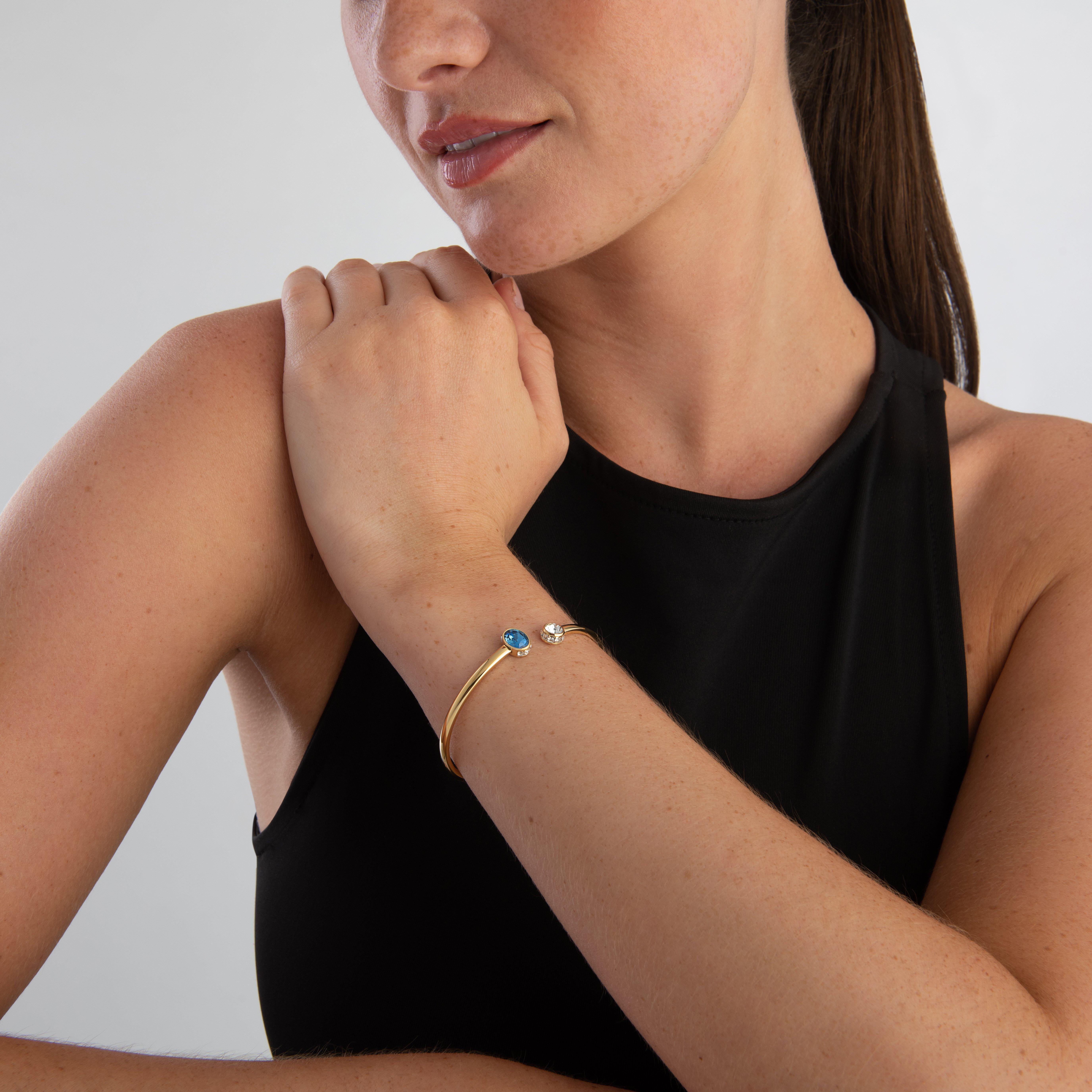 Swarovski Chroma 18ct Yellow Gold Plated Crystal Bangle