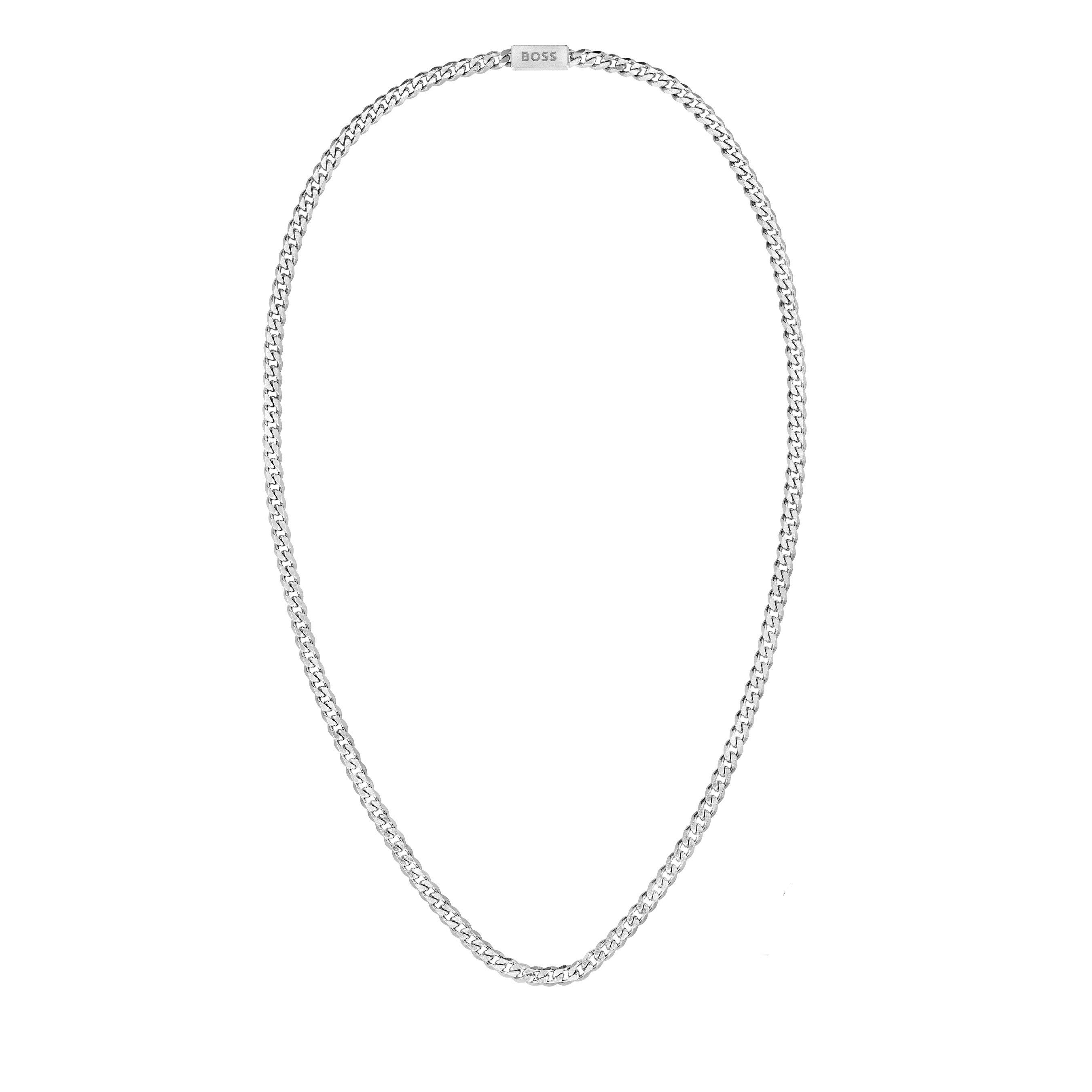 BOSS Stainless Steel Chain Men’s Necklace and Bracelet Set