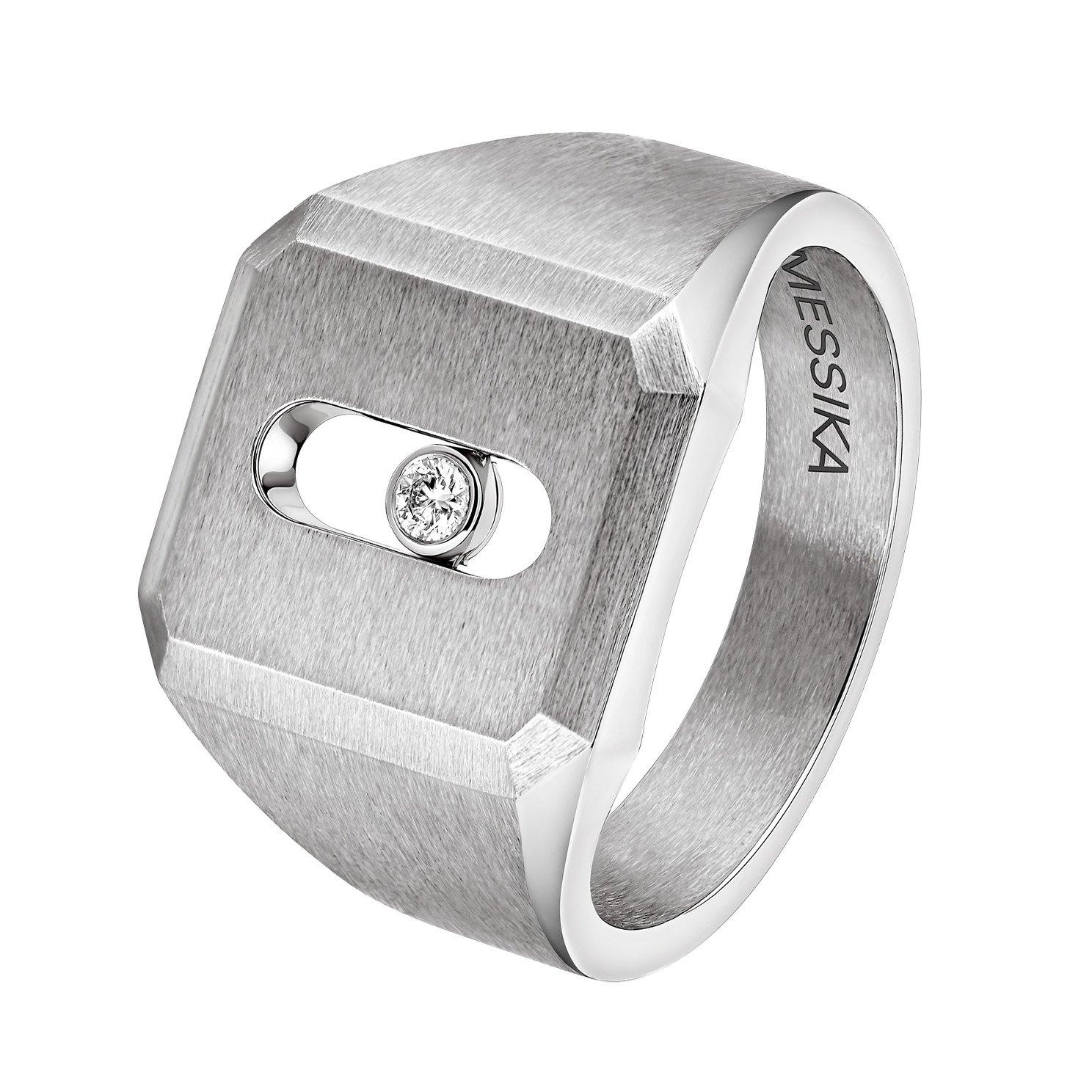 Messika Move Titanium Diamond Signet Ring