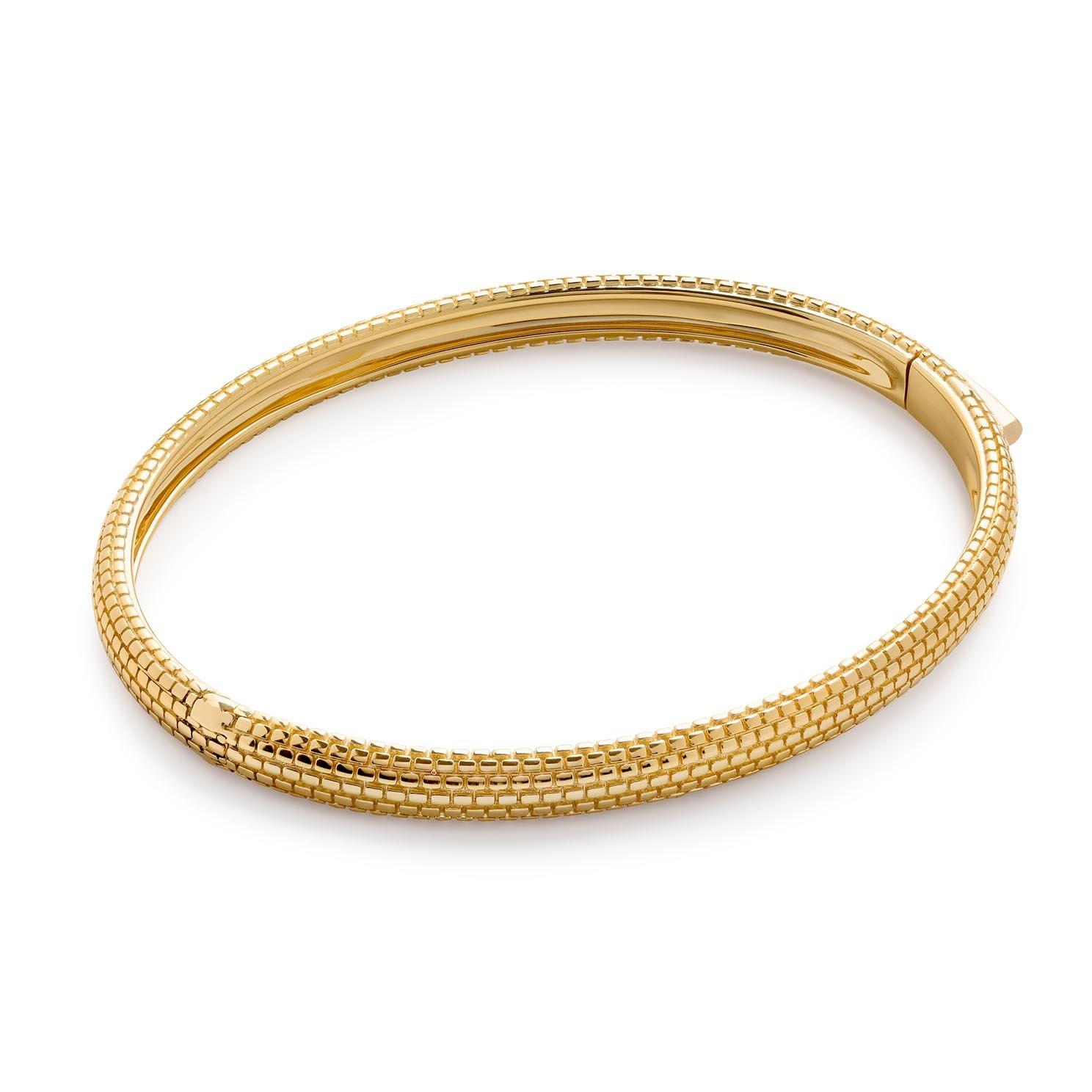 Monica Vinader 18ct Yellow Gold Vermeil Heirloom Bangle - Medium