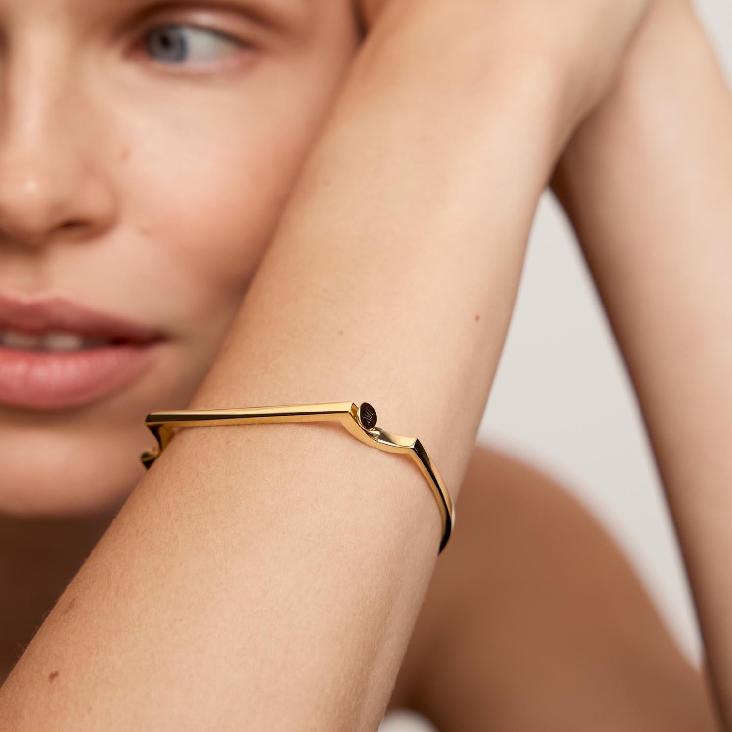 Monica Vinader Signature 18ct Yellow Gold Vermeil Large Bangle