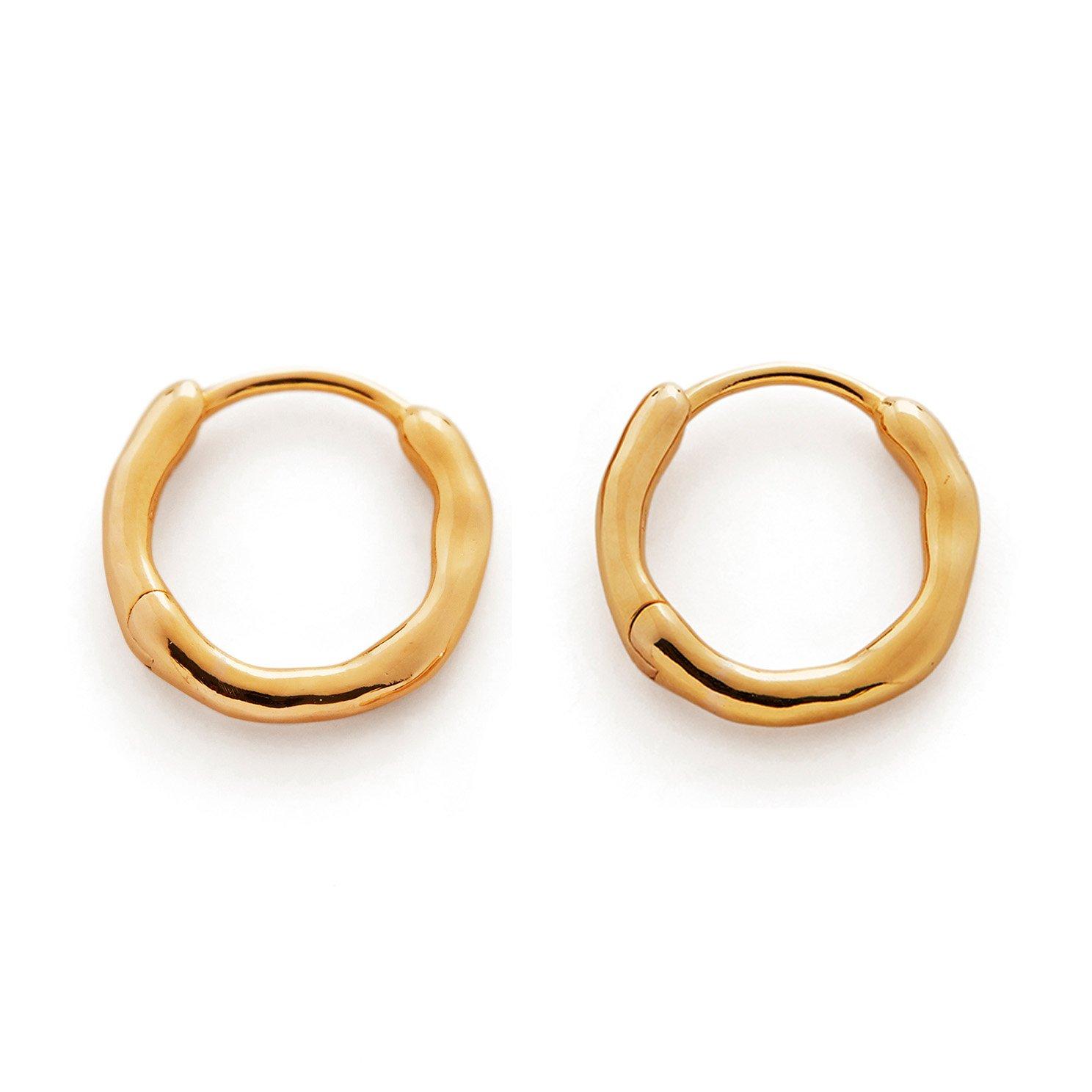 Monica Vinader Siren Muse 18ct Yellow Gold Vermeil Huggie Hoop Earrings