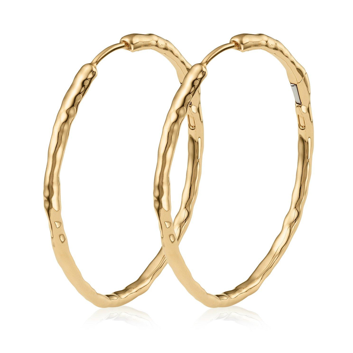 Monica Vinader Siren Muse 18ct Yellow Gold Vermeil Large Hoop Earrings