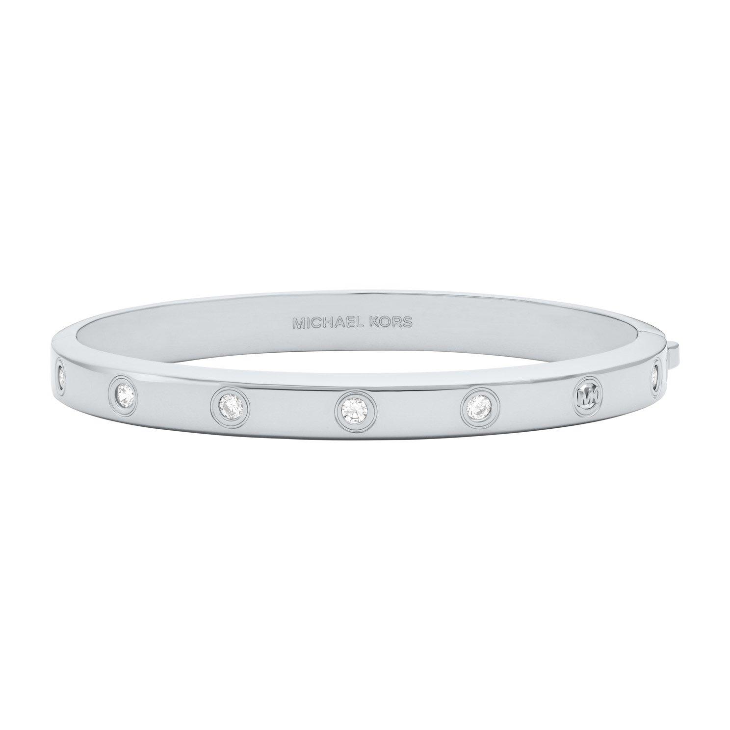 Michael Kors Silver Tone Cubic Zirconia Bangle