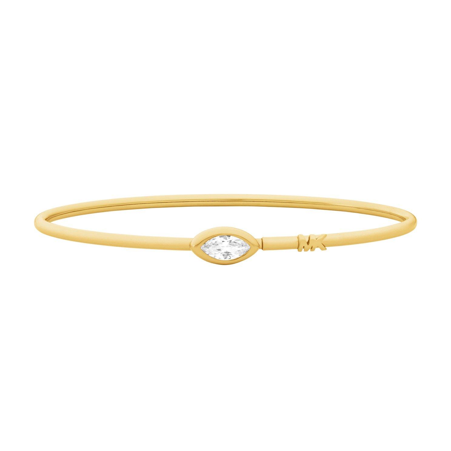 Michael Kors Yellow Gold Tone Cubic Zirconia Bangle