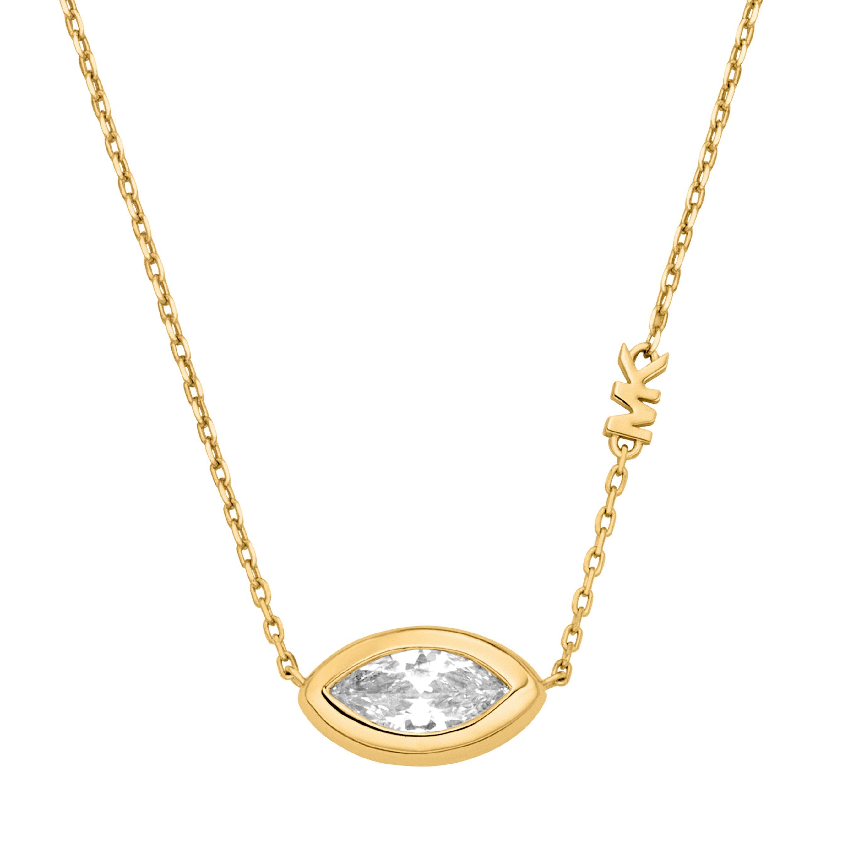 Michael Kors Yellow Gold Tone Cubic Zirconia Necklace