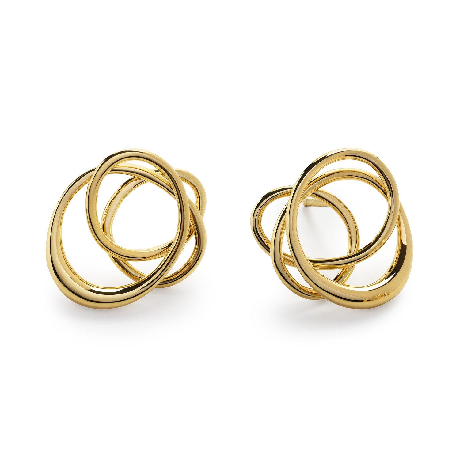 Monica Vinader Nura 18ct Yellow Gold Vermeil Stud Earrings