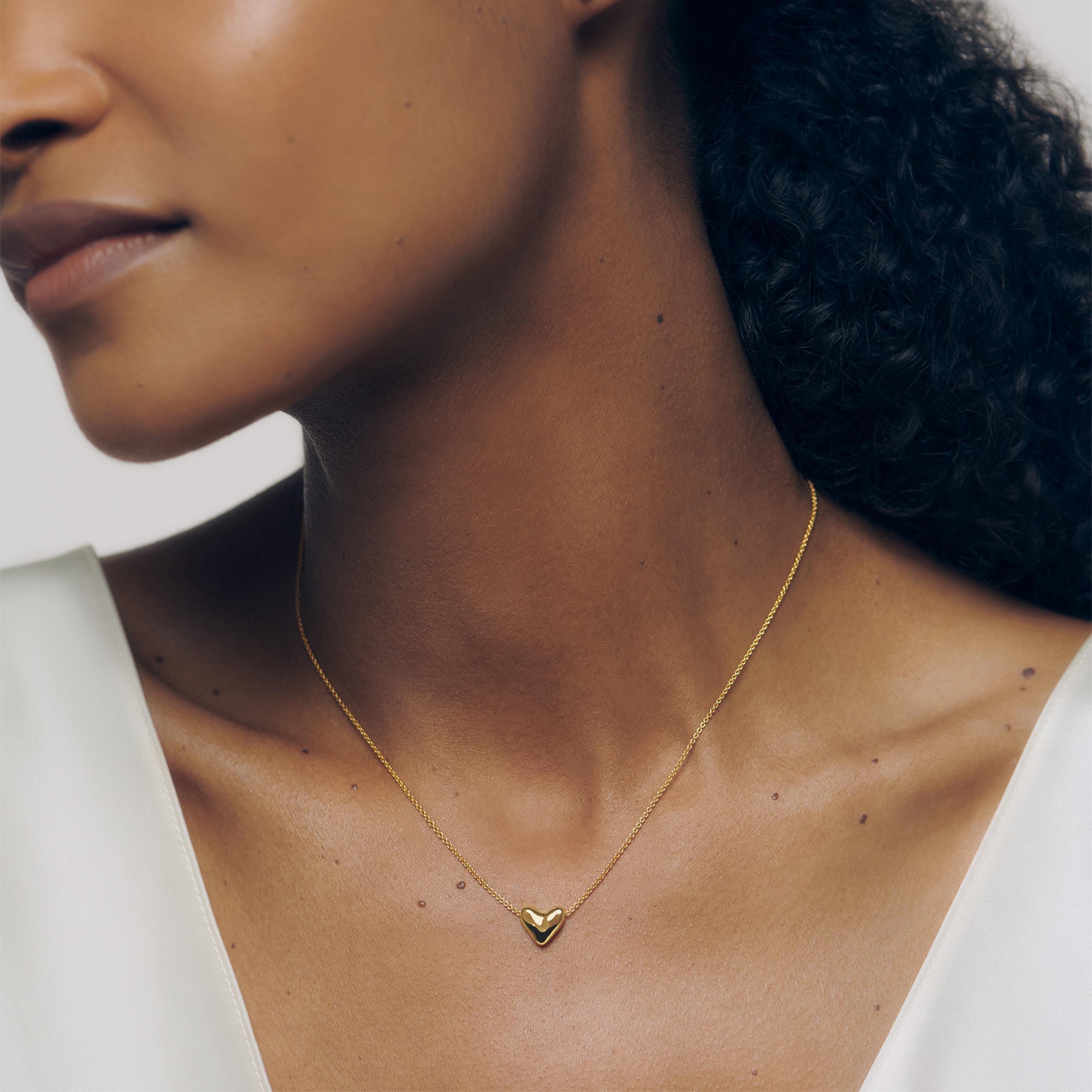 Monica Vinader 18ct Yellow Gold Vermeil Heart Chain Necklace