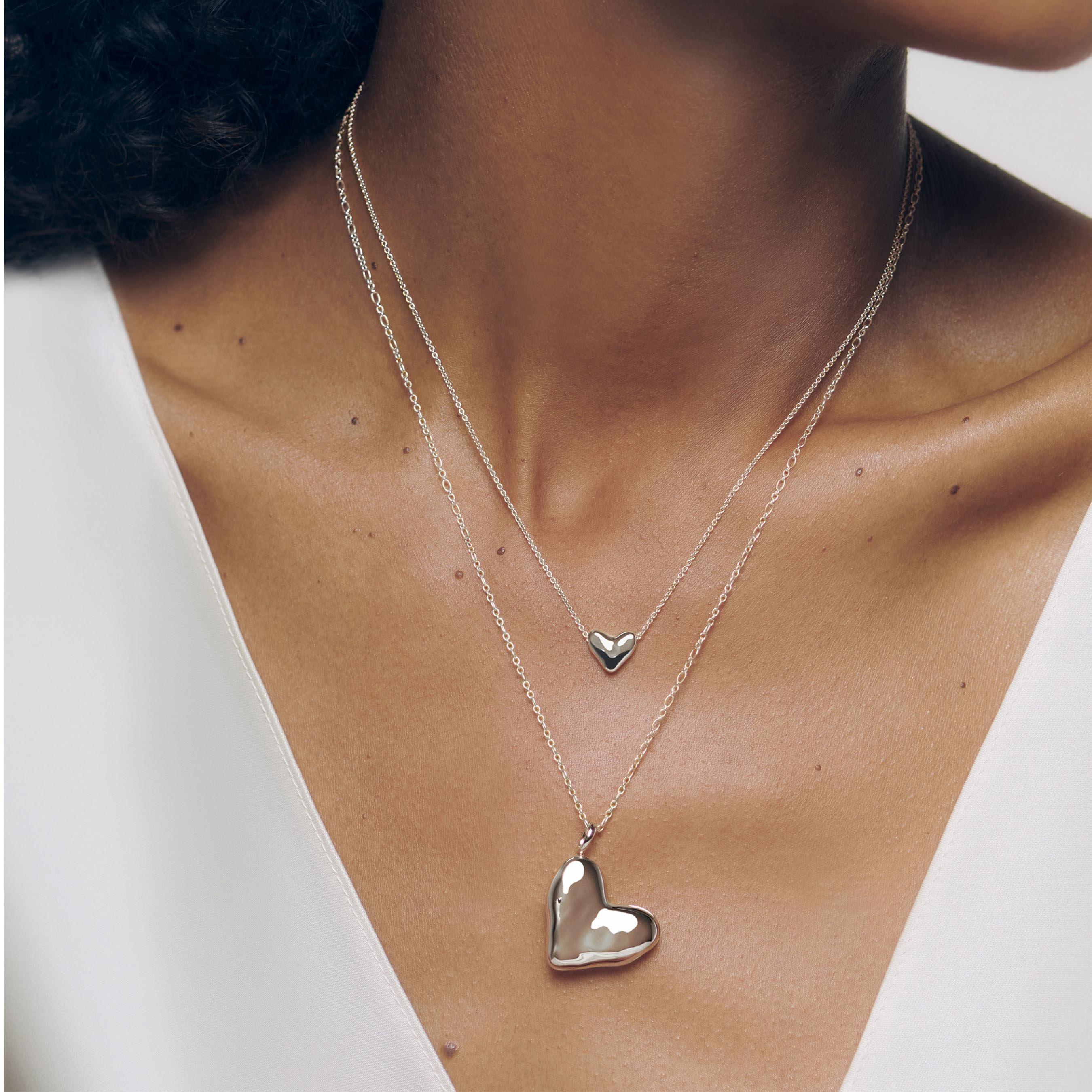 Monica Vinader Silver Heart Locket Charm