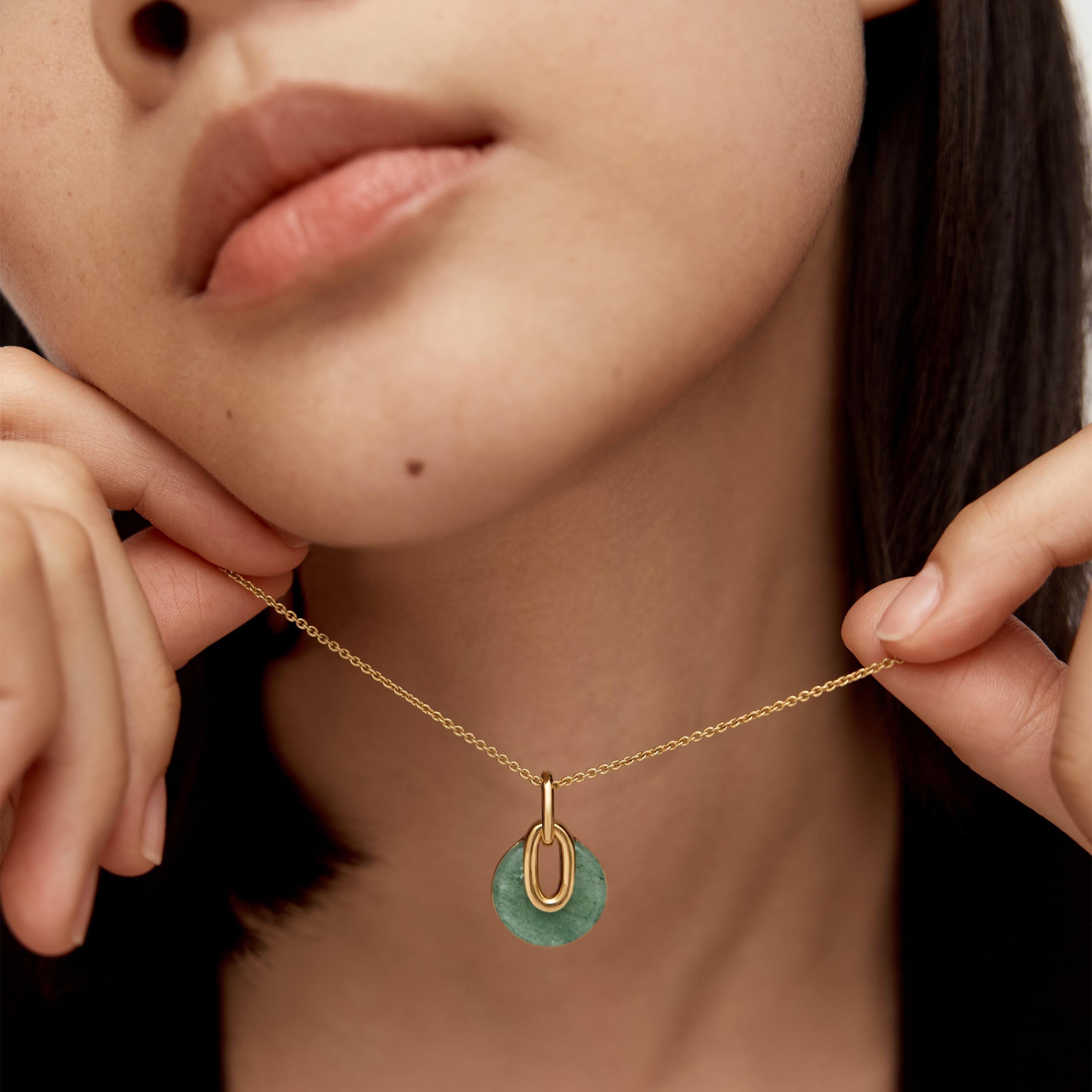 Monica Vinader Kate Young 18ct Yellow Gold Vermeil Aventurine Charm