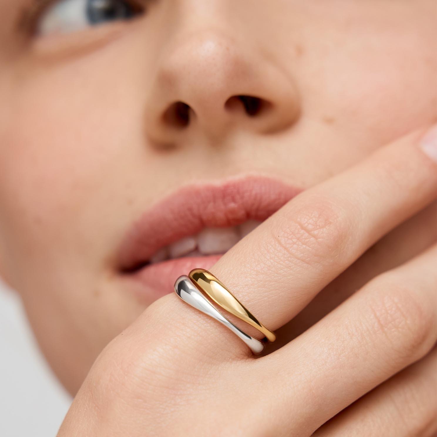 Monica Vinader Nura 18ct Yellow Gold Vermeil Ring