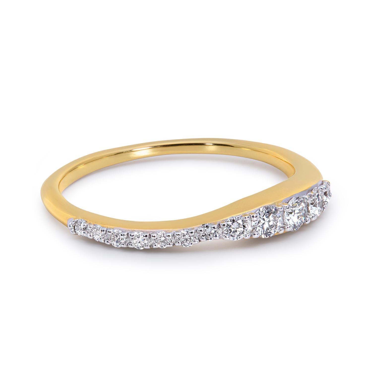 Monica Vinader Riva 18ct Yellow Gold Vermeil Lab Grown Diamond Pavé Ring