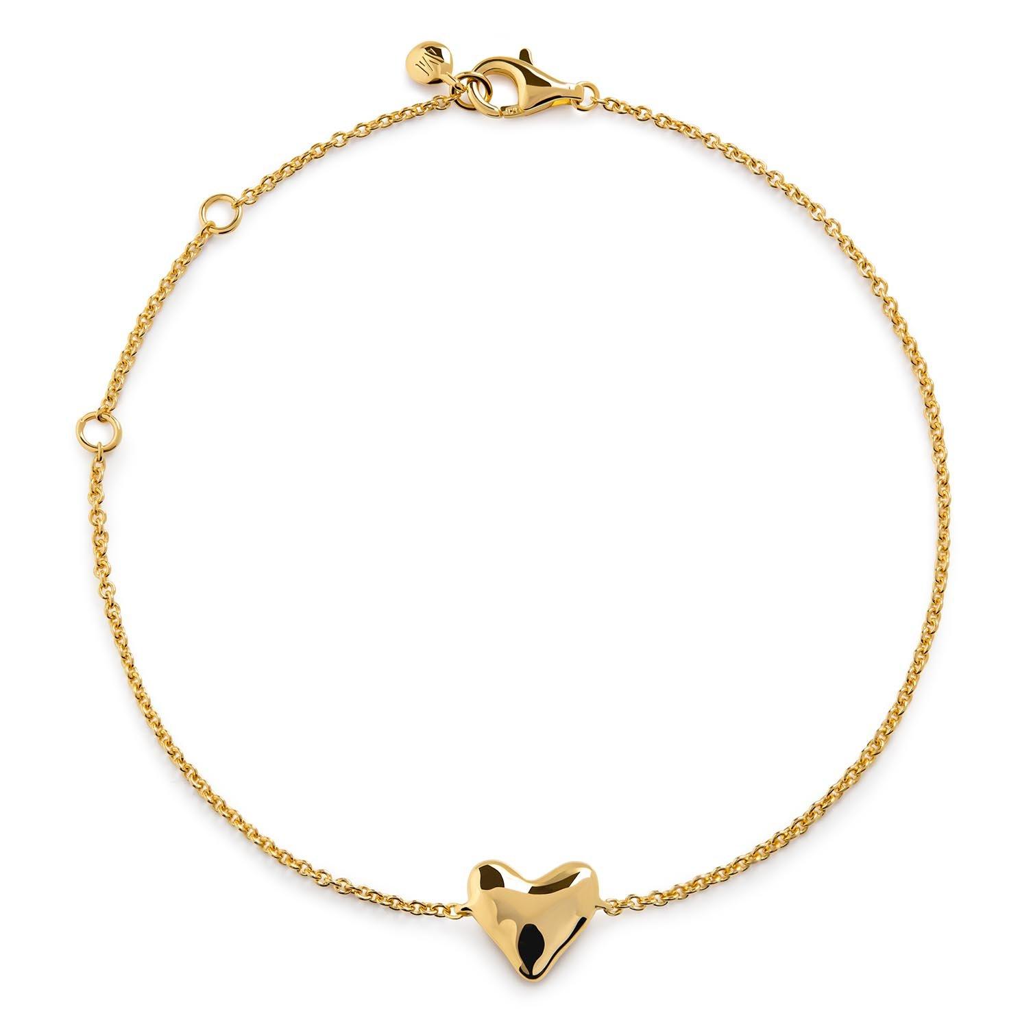 Monica Vinader 18ct Yellow Gold Vermeil Heart Chain Bracelet