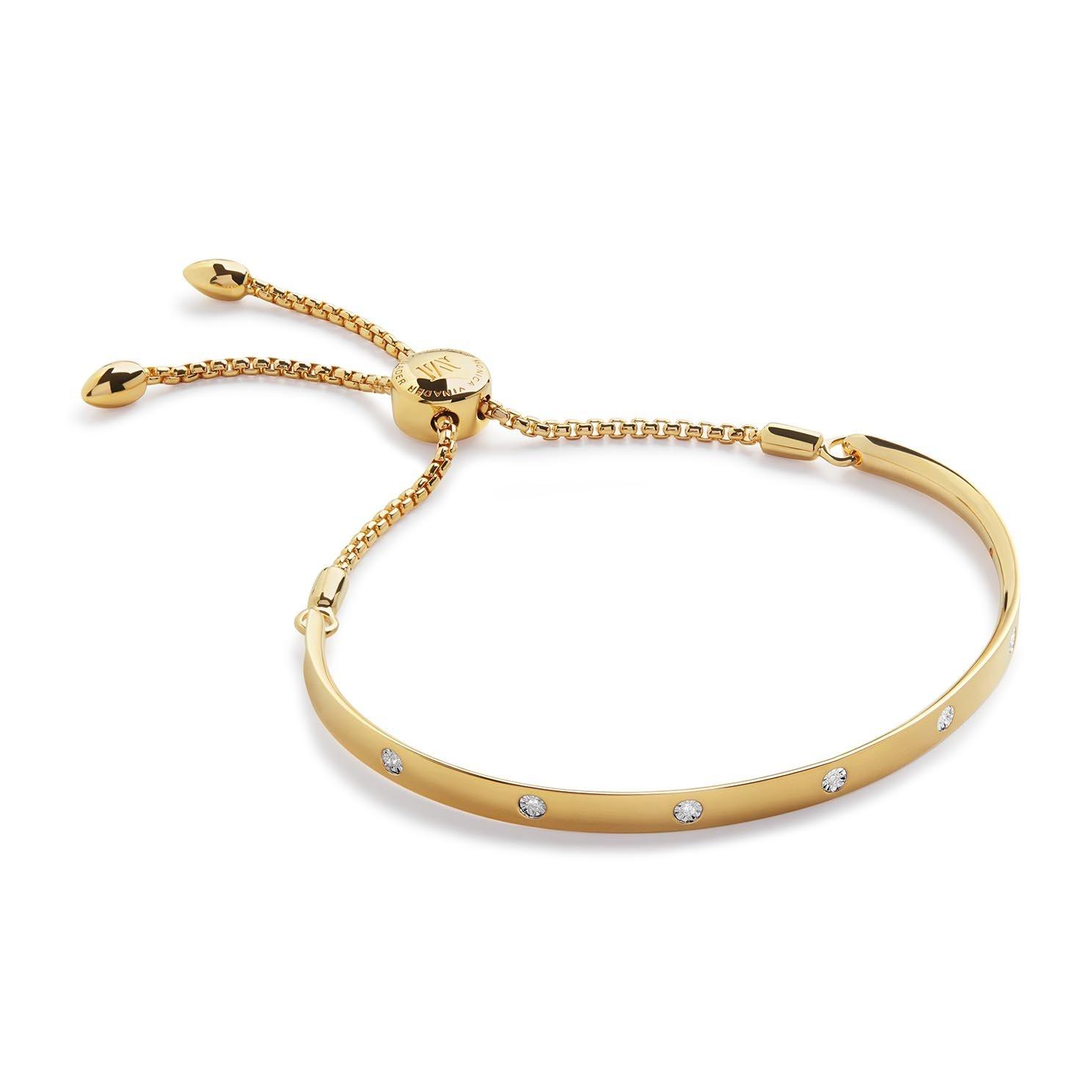 Monica Vinader Fiji 18ct Yellow Gold Vermeil Lab Grown Diamond Friendship Bracelet