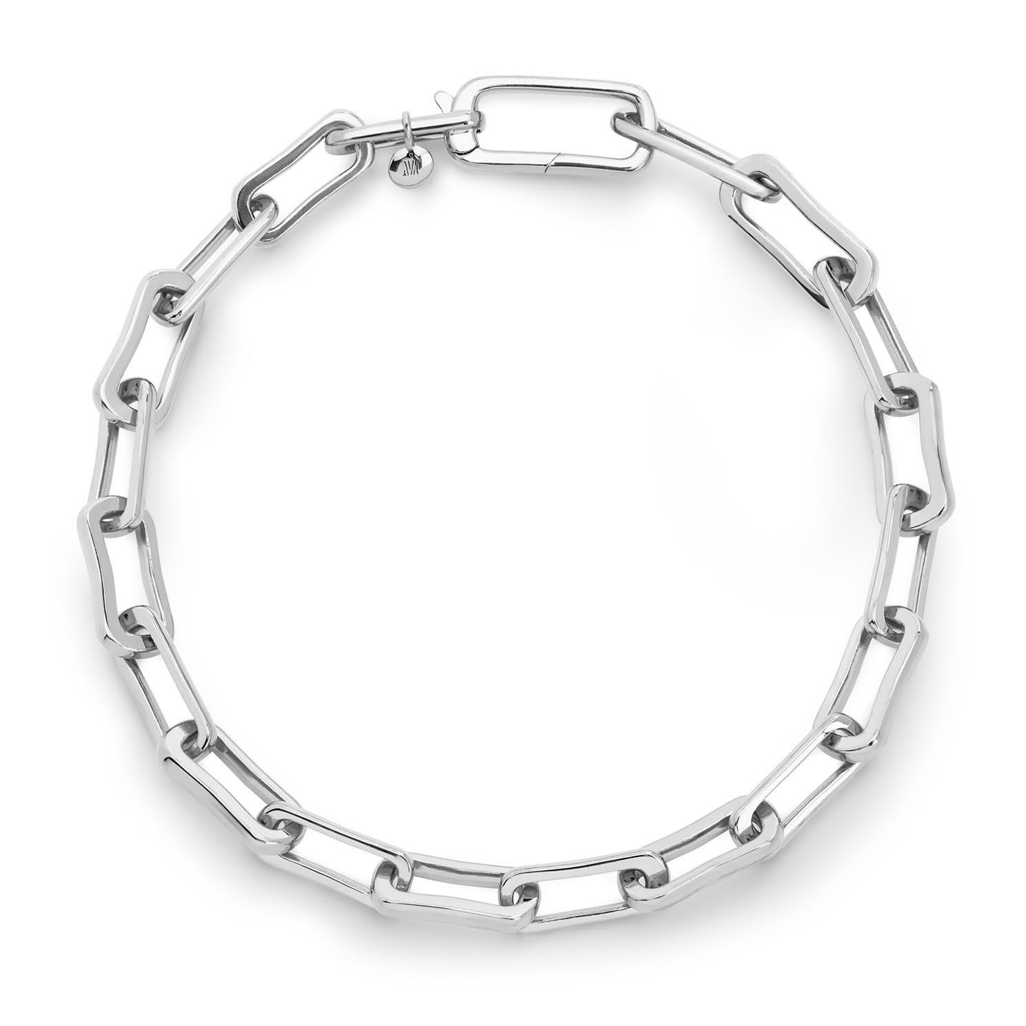 Monica Vinader Alta Silver 20cm Mini Chain Bracelet