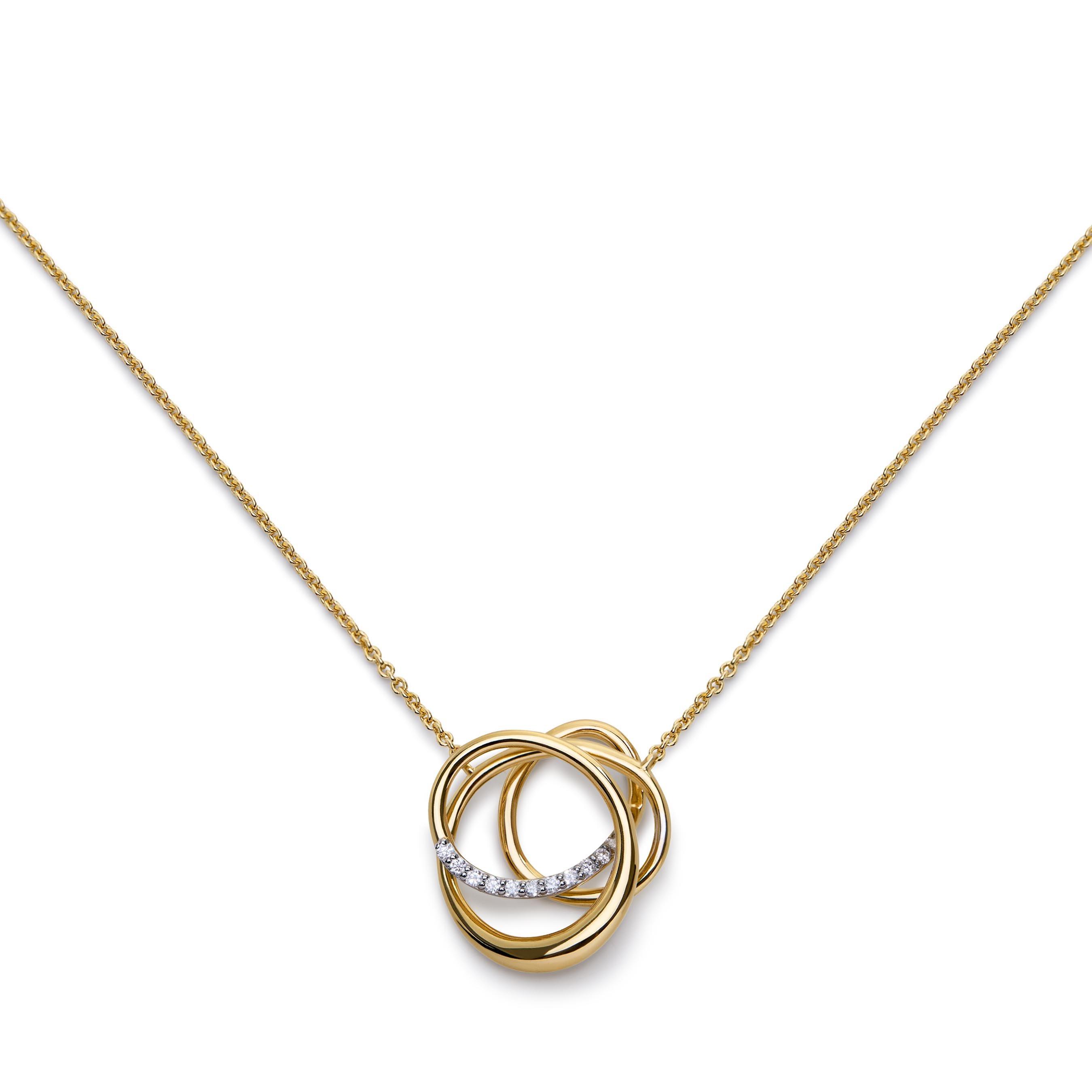 Monica Vinader Nura 18ct Yellow Gold Vermeil Lab Grown Diamond Pavé Necklace