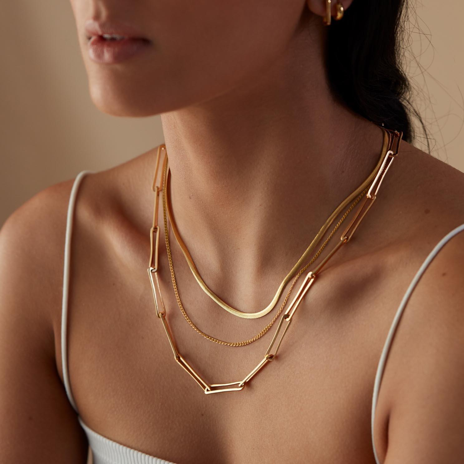 Monica Vinader 18ct Yellow Gold Vermeil 46cm Snake Chain