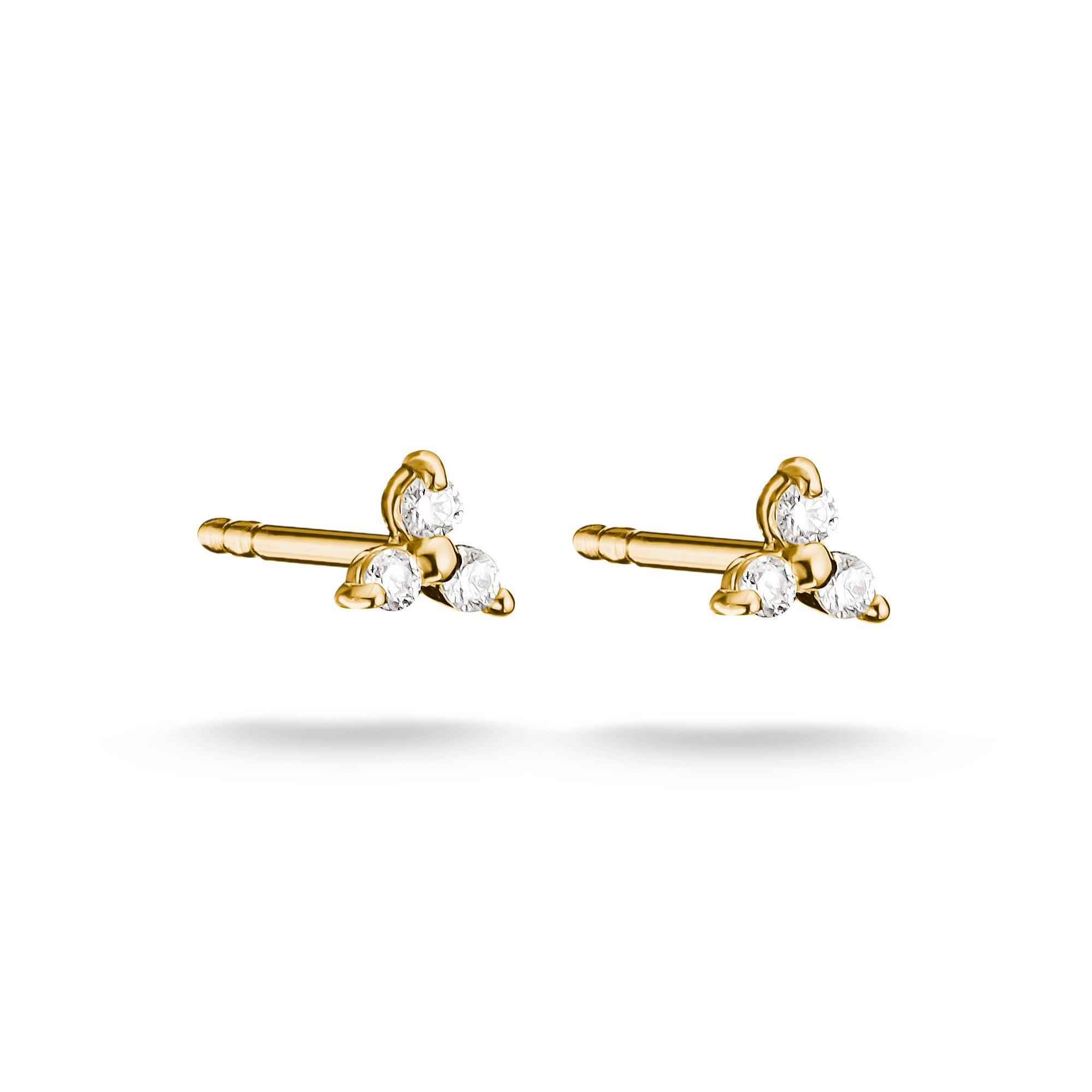 Thomas Sabo Yellow Gold Plated Cubic Zirconia Stud Earrings