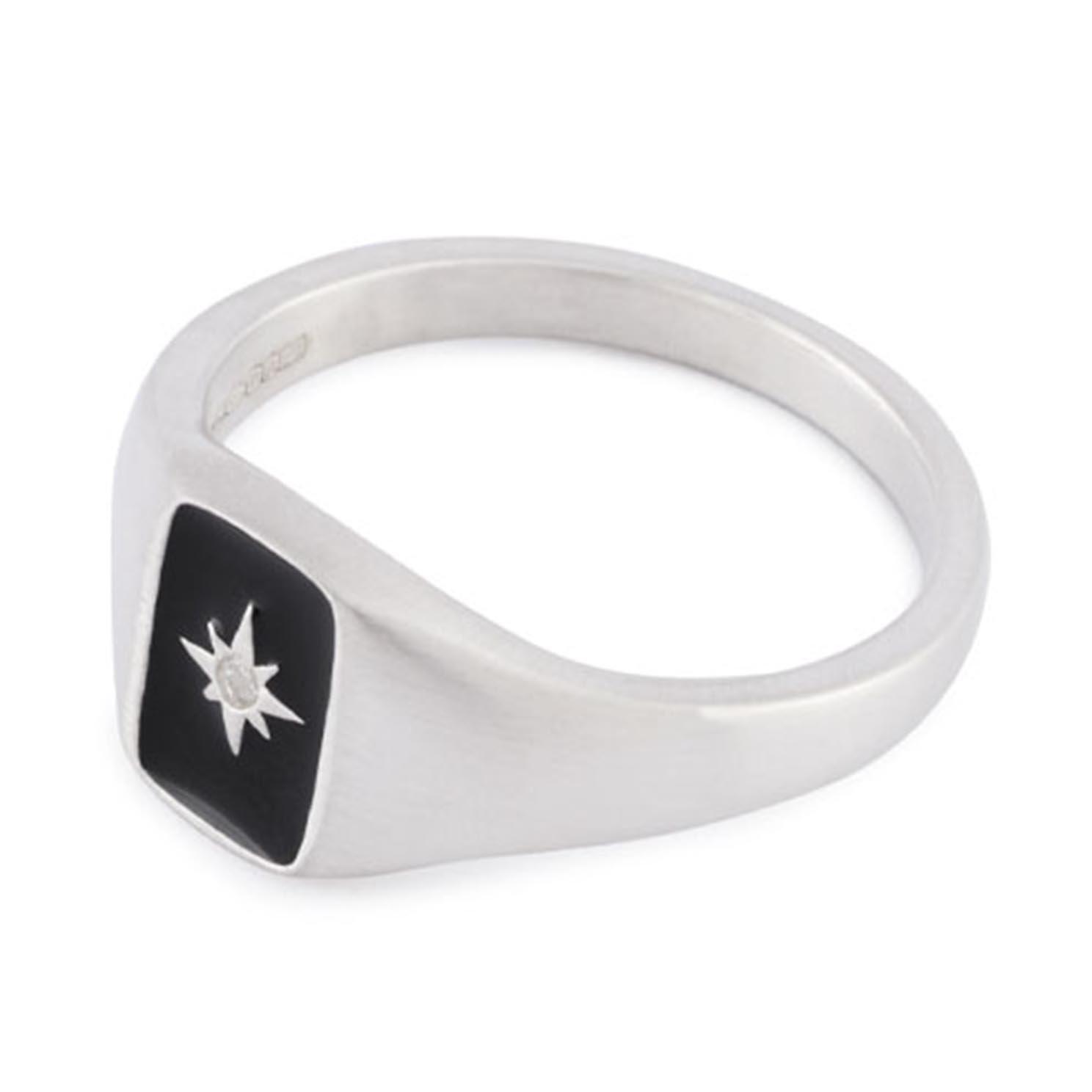 Serge Denimes Silver Cubic Zirconia Abyssal Signet Ring | 0159513