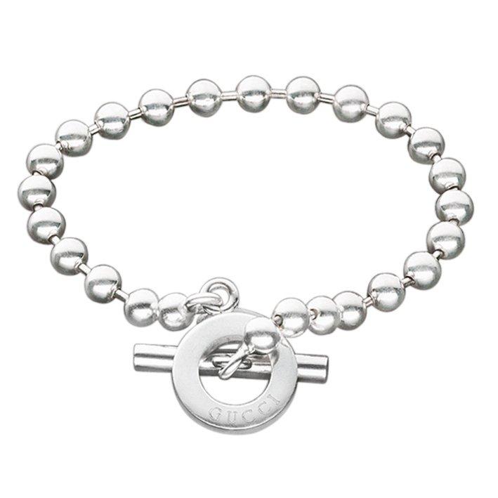 Gucci Boule Silver T-Bar Bracelet 