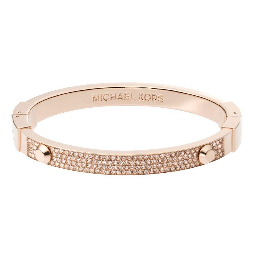 Michael Kors Rose Gold Tone Crystal Bangle | 0007313 | Beaverbrooks the  Jewellers