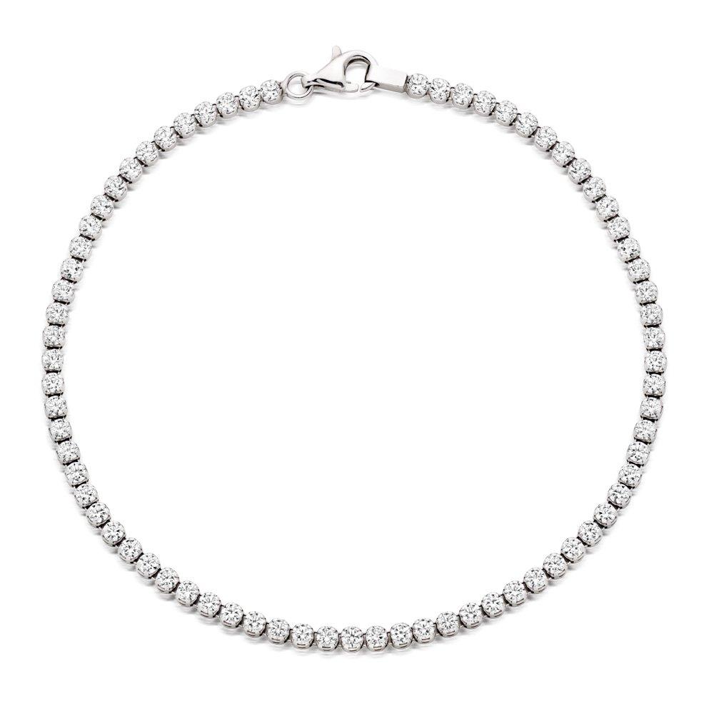 Beaverbrooks Silver 18cm Cubic Zirconia Tennis Bracelet