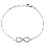 Silver Infinity Cubic Zirconia Bracelet