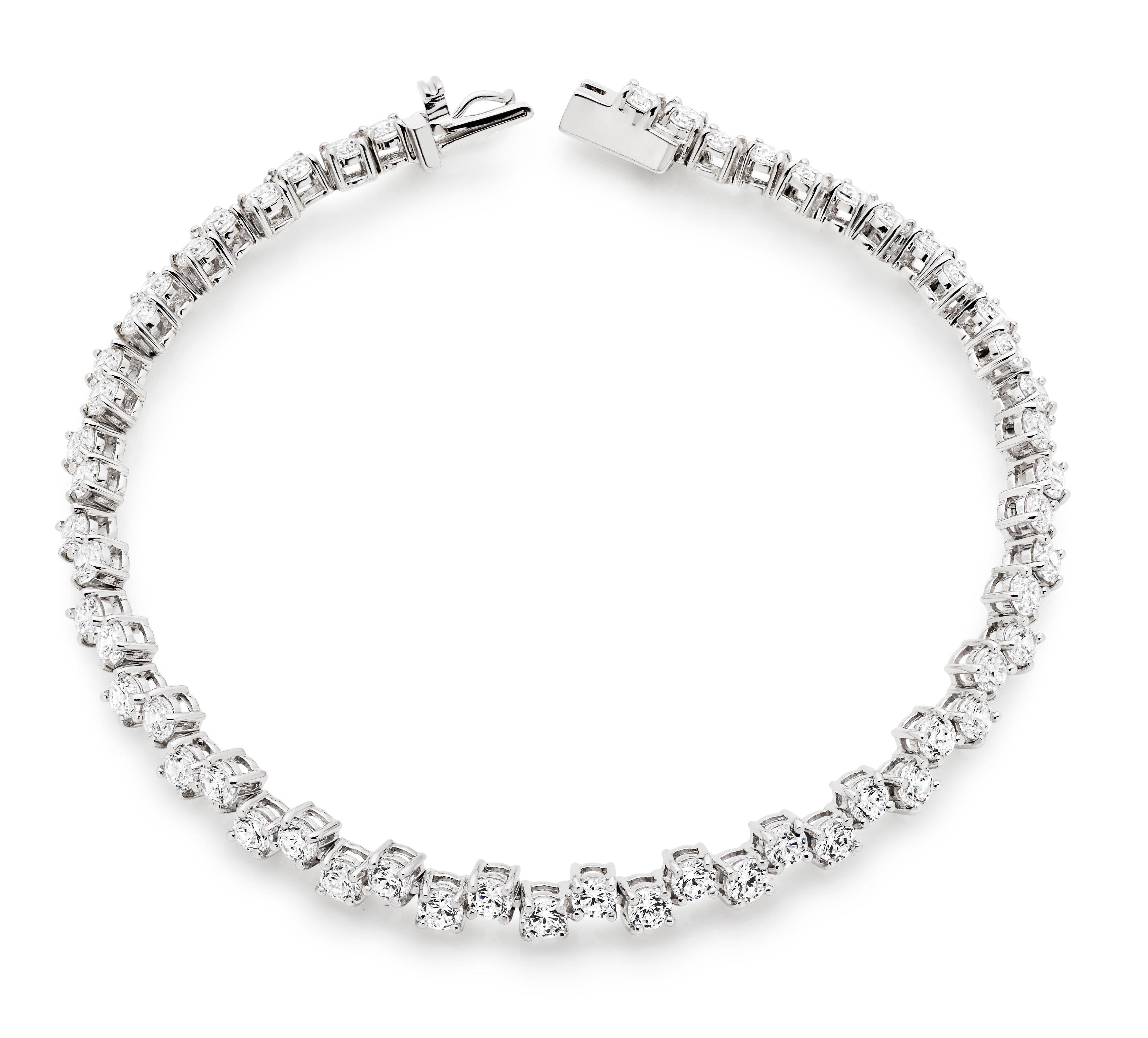 Silver Cubic Zirconia Bracelet | 0011125 | Beaverbrooks the Jewellers