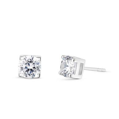 Silver Cubic Zirconia Stud Earrings | 0004223 | Beaverbrooks the Jewellers