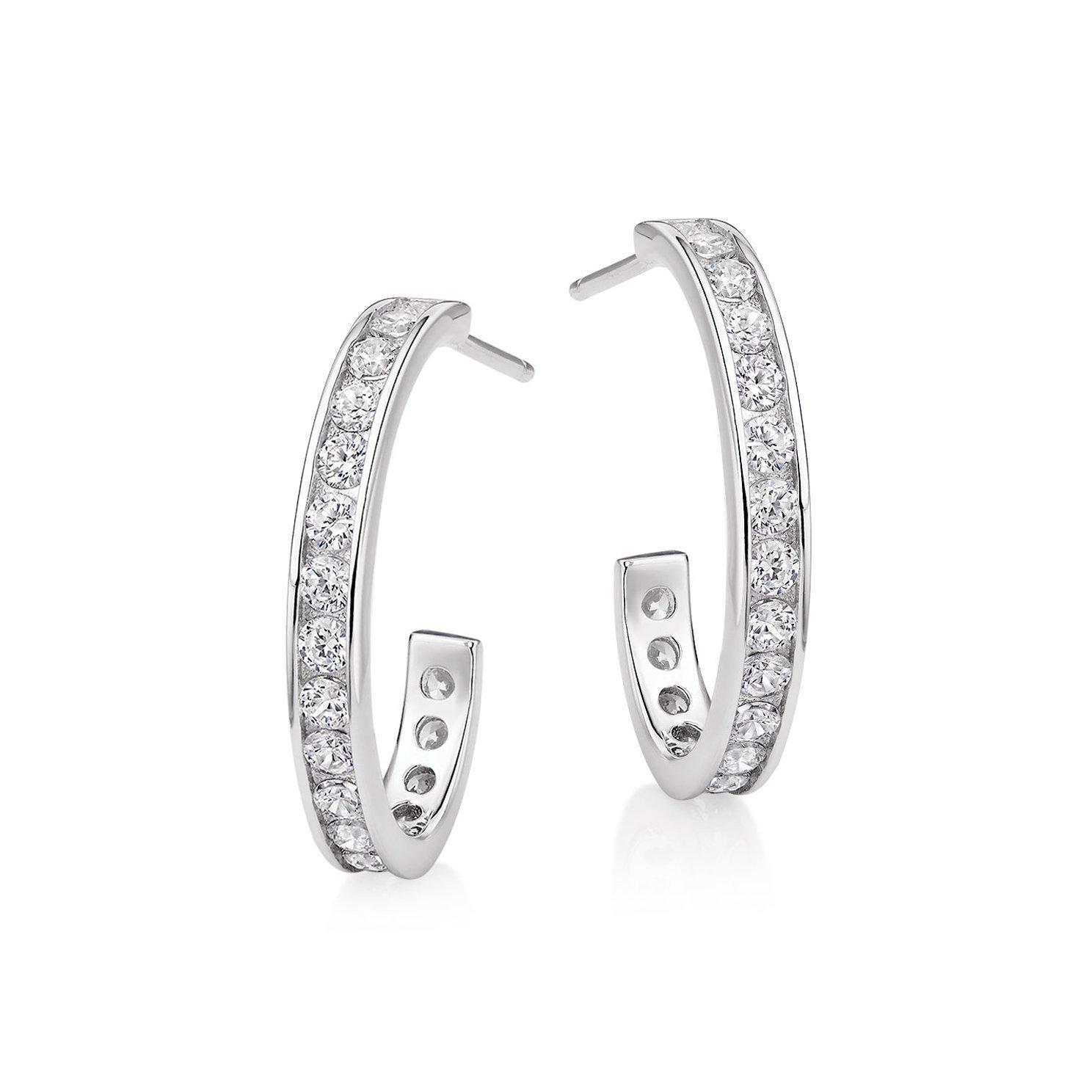 Hoop earrings store cubic zirconia