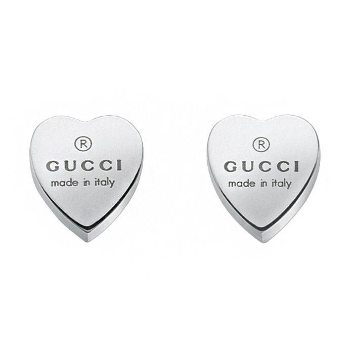 Gucci Trademark Heart Silver Stud 